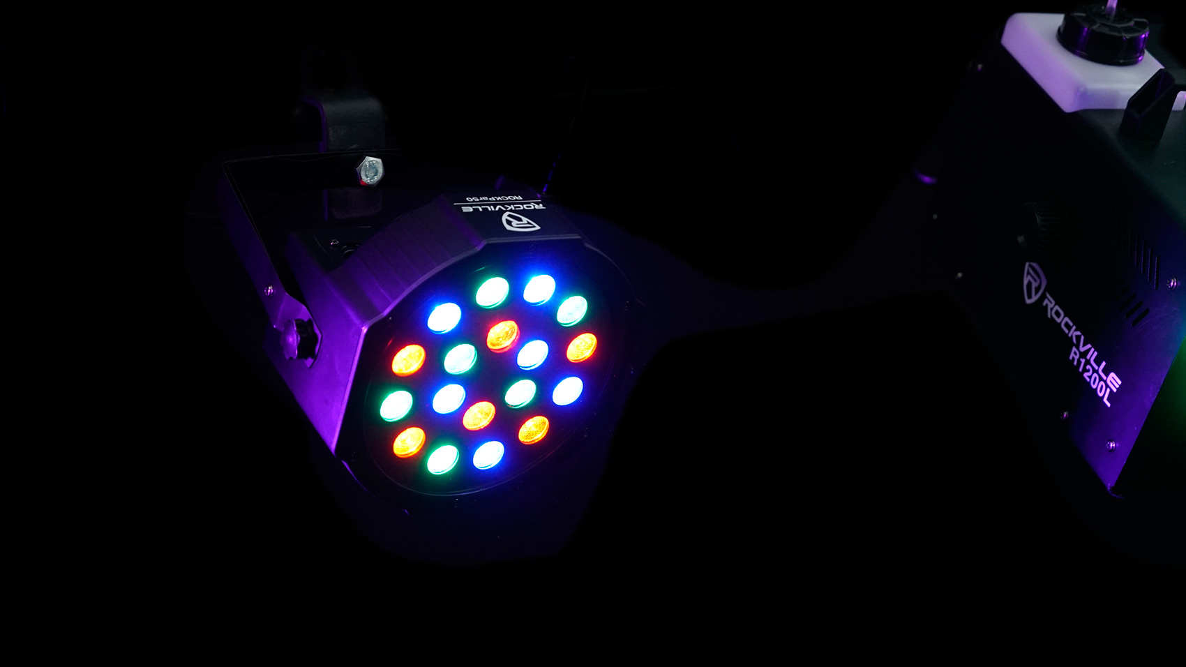 Rockville RockPAR50 LED RGB Compact Par Can DJ/Club DMX Wash Light+Dual