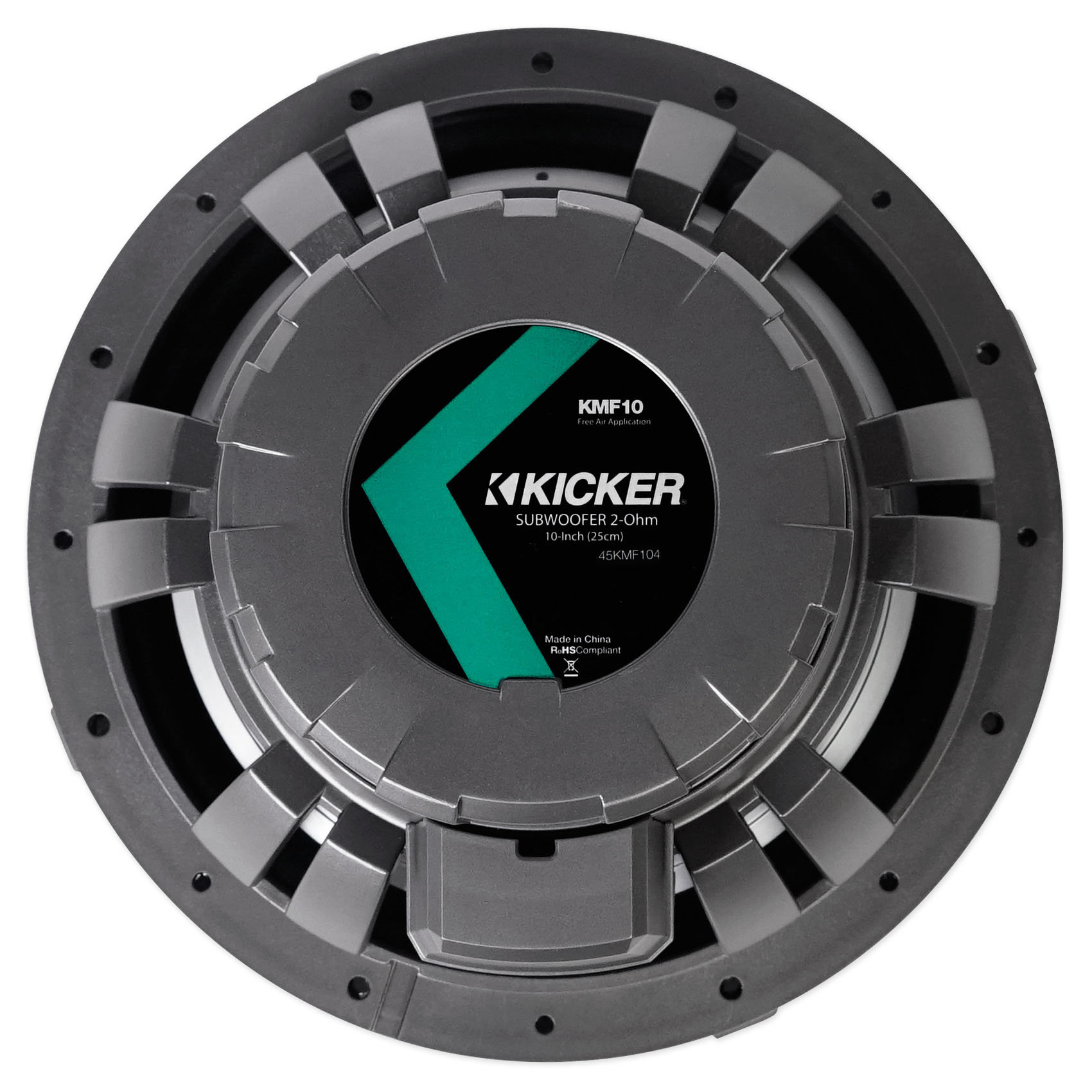 KICKER 45KMF104 10" Free Air Marine Subwoofer SVC Sub KMF10+White
