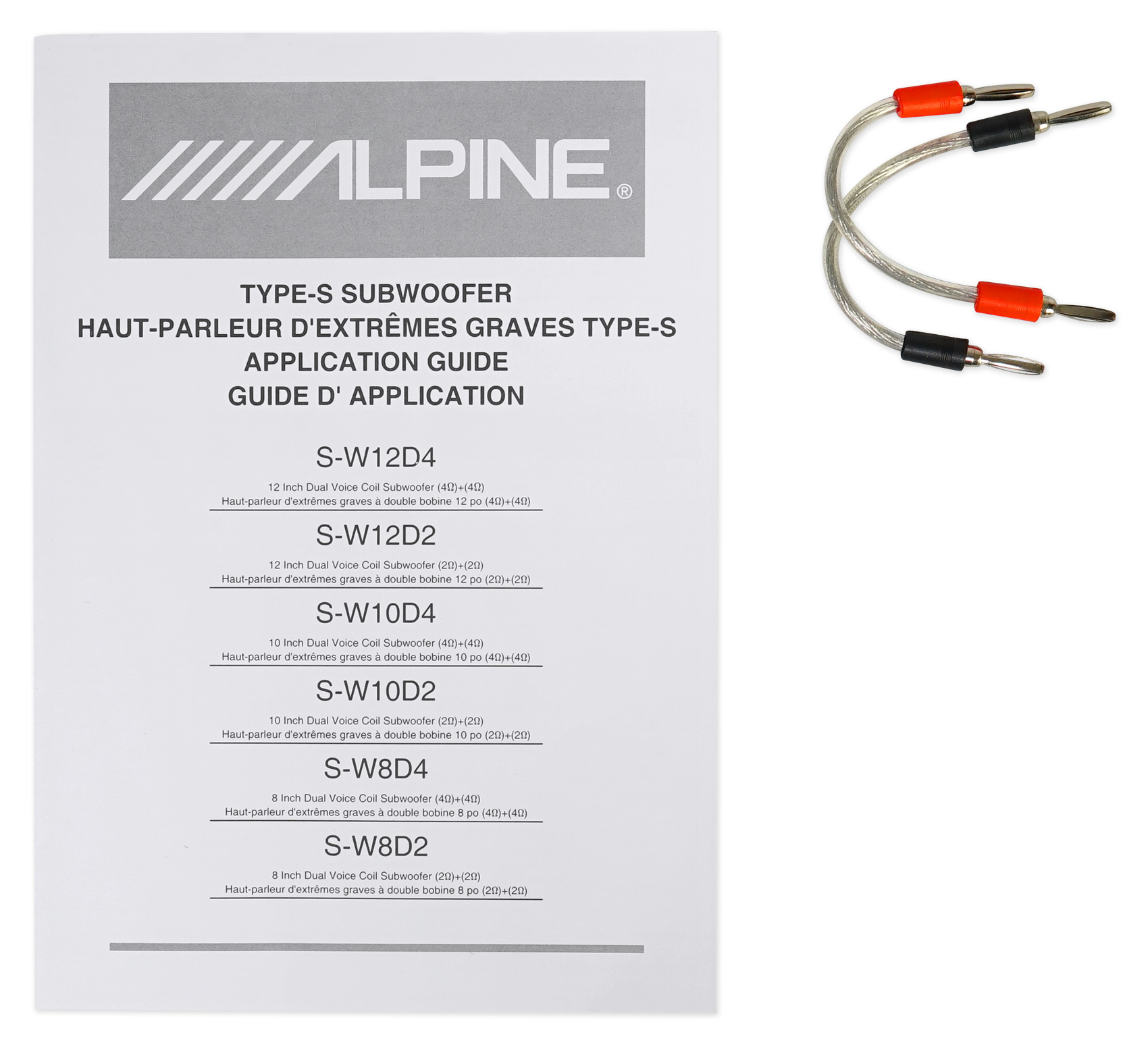 Alpine S-W12D2 12" 1800 Watt Dual 2-Ohm Car Subwoofer+Mono Amplifier