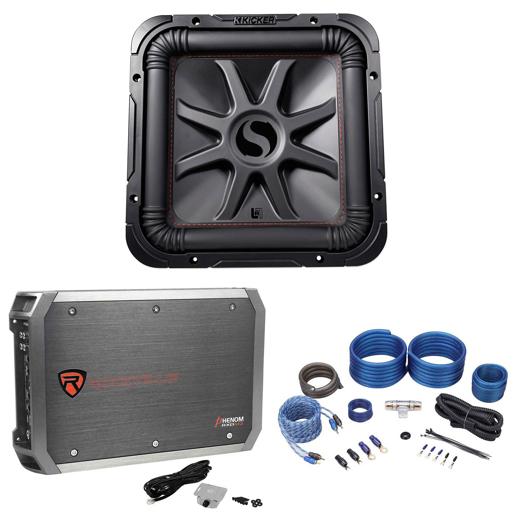 KICKER 45L7R122 12" 1200w L7R Car Subwoofer, Solo-Baric Sub+Mono