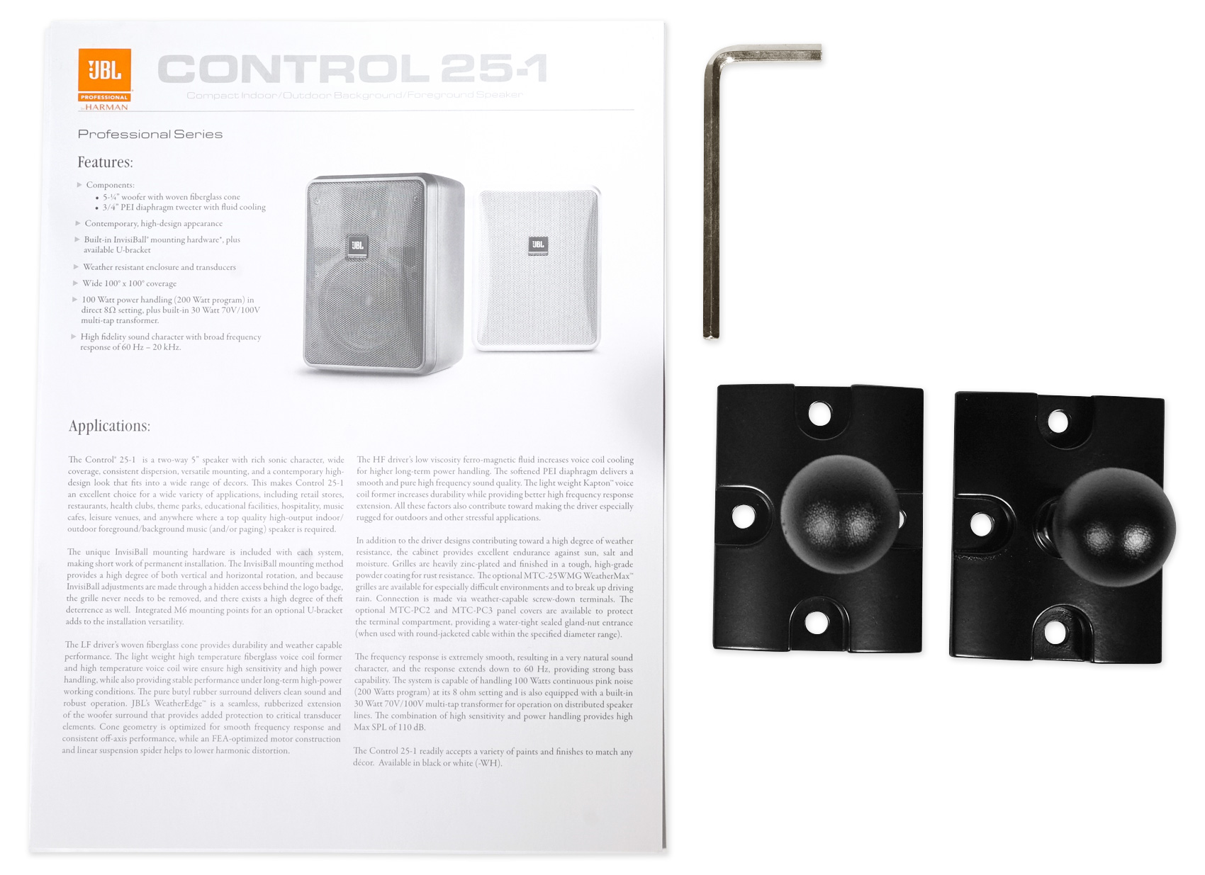 6) JBL Control 25-1 30w 70v Wall-Mount Commercial Restaurant