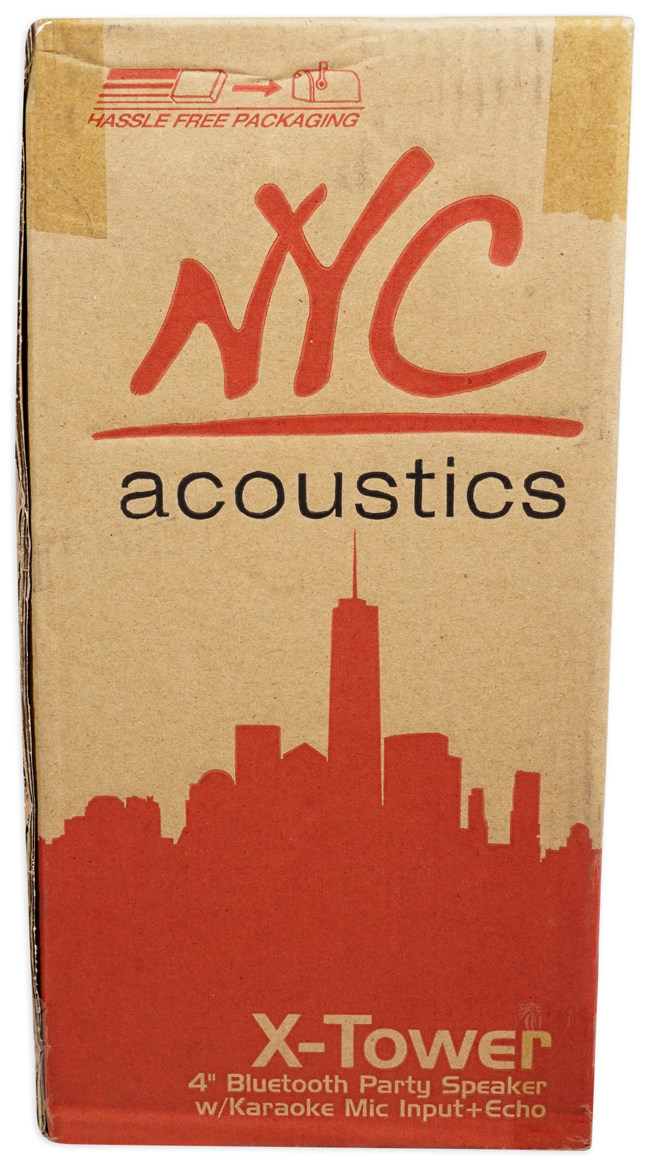 NYC Acoustics X-Tower Dual 4" Bluetooth Speaker w/ Sound Activated LED