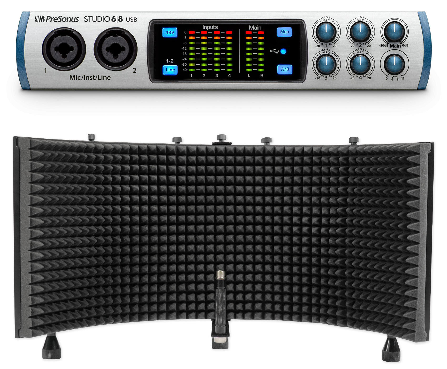 PreSonus Studio26 2x4 USB 2.0 192 kHz Audio Interface with 2 XMAX-L preamps New