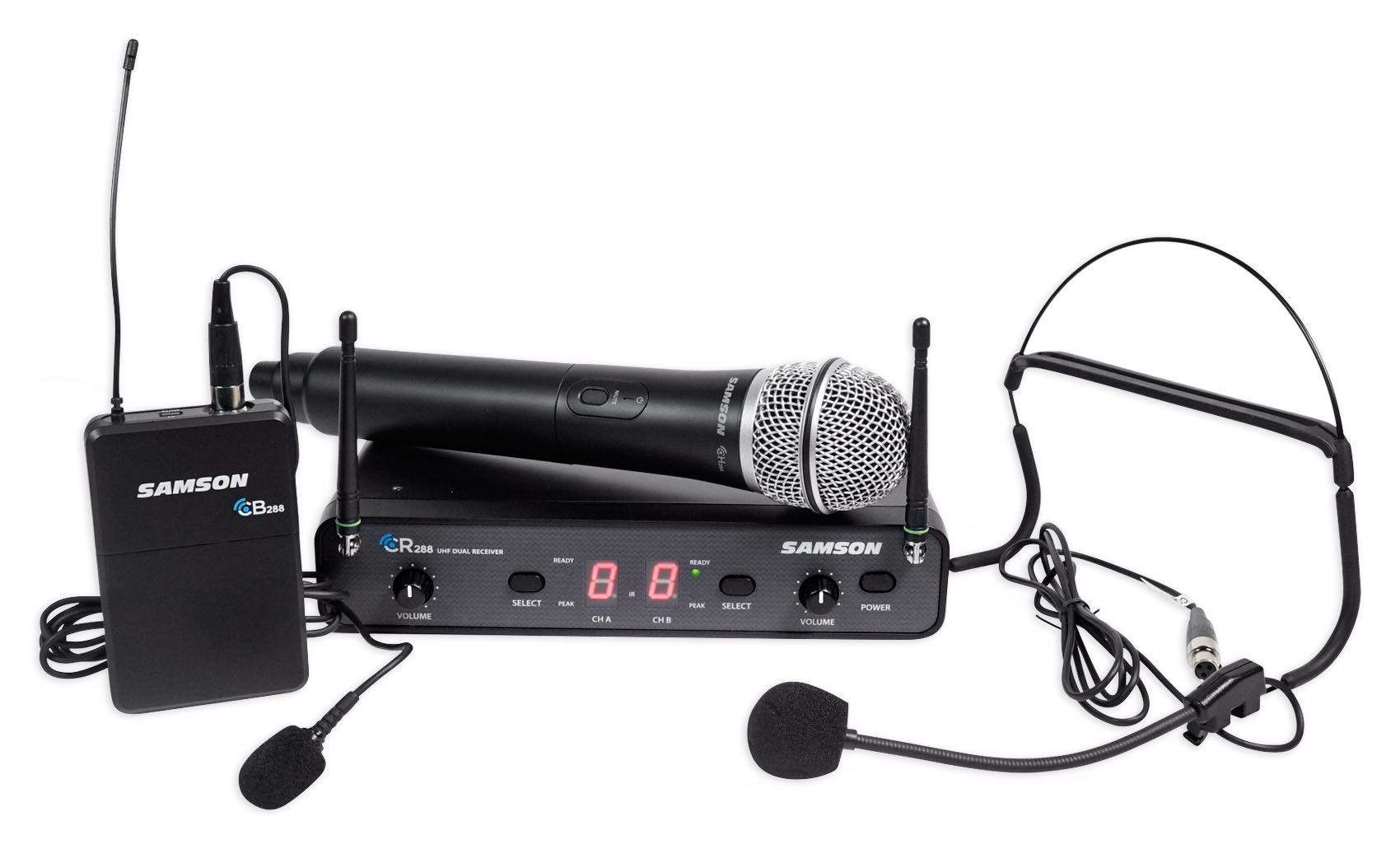 Samson Concert 288 UHF Headset Wireless Microphone Mic For Church