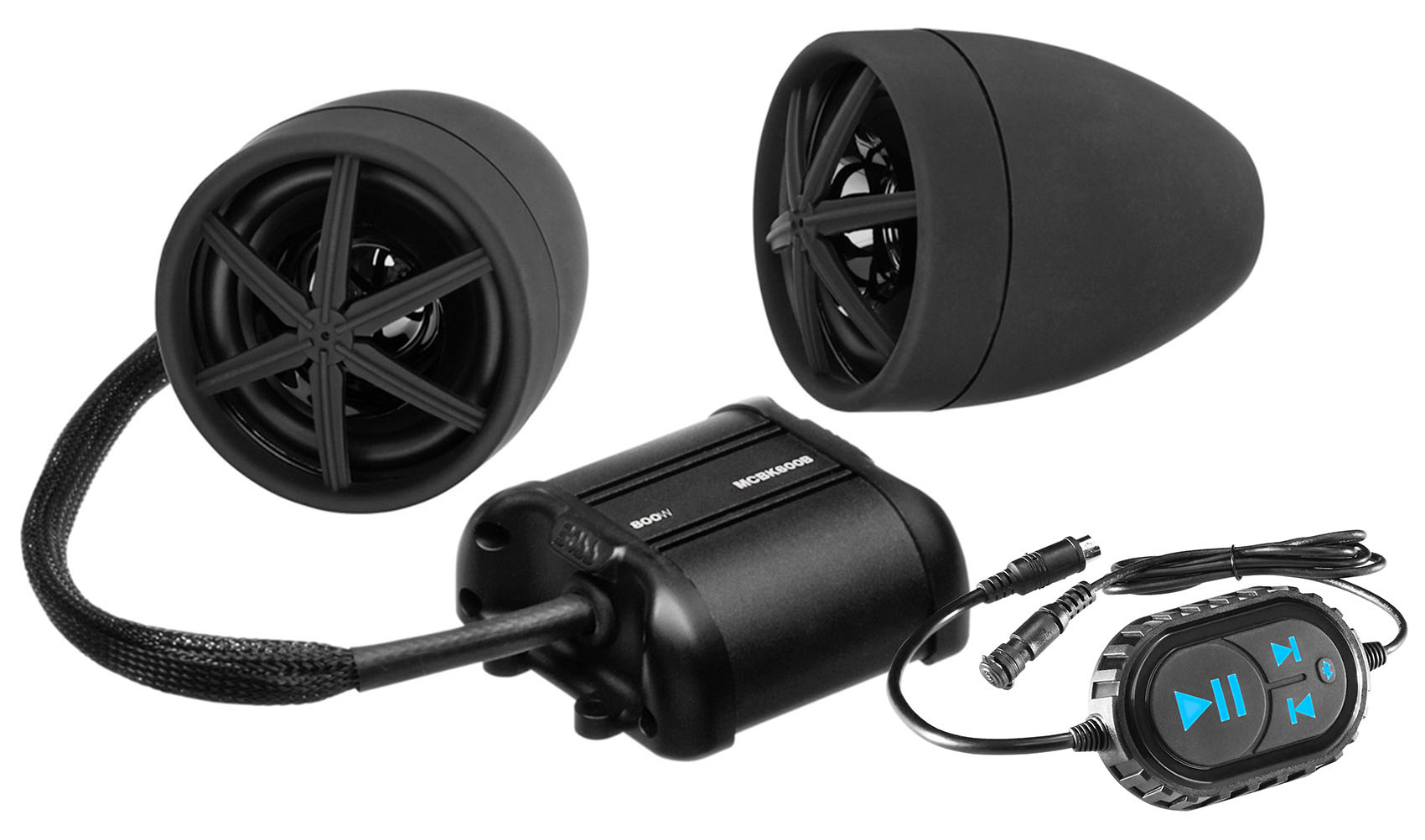 BOSS MCBK600B 800w ATV/Motorcycle Bluetooth Handlebar Speakers