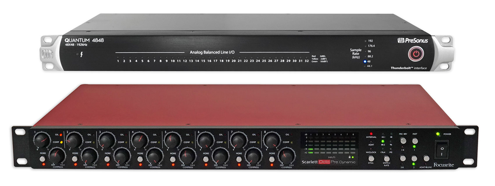 PRESONUS Quantum 4848 ADAT Thunderbolt Audio Interface+Scarlett OctoPre