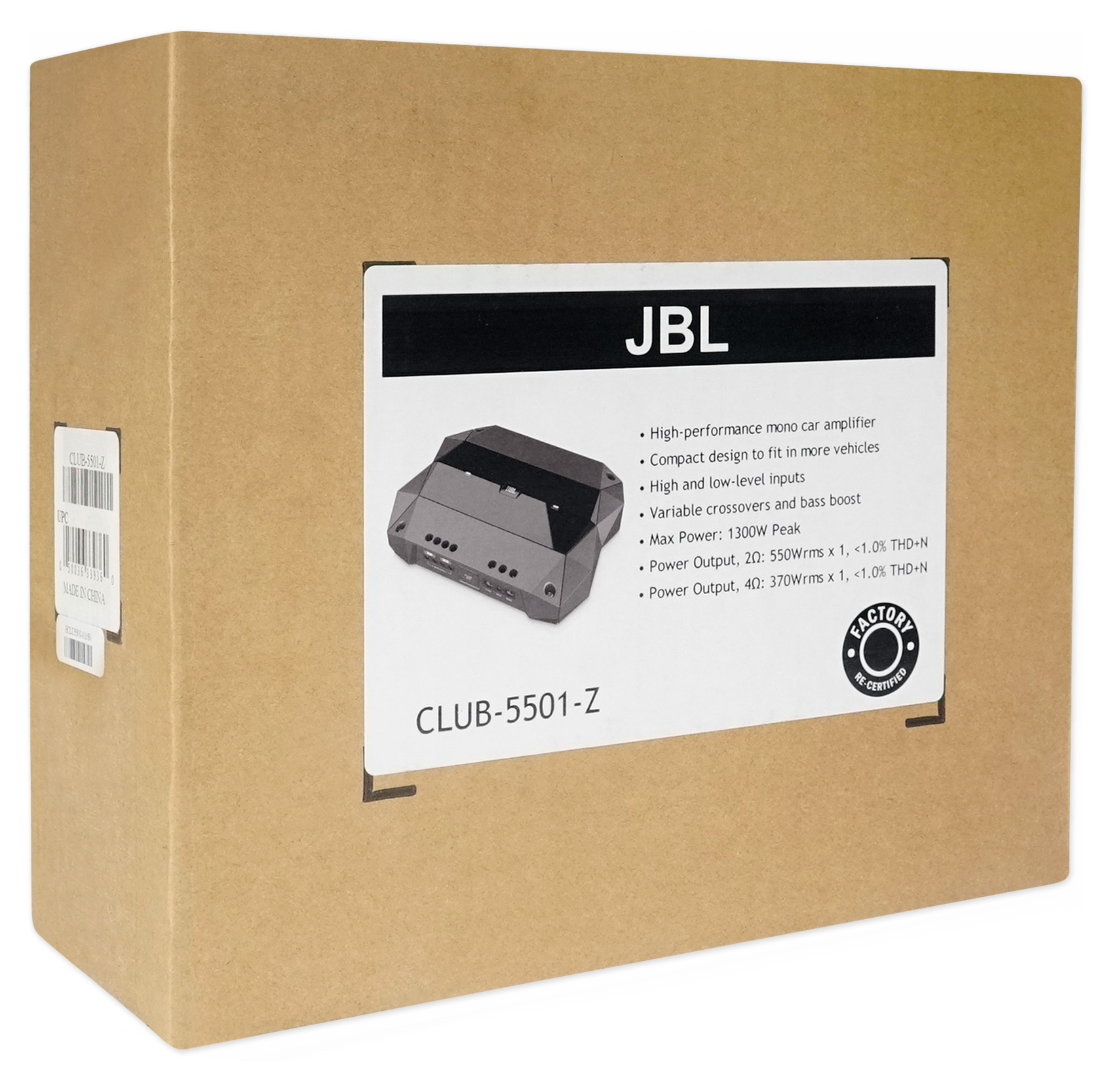 JBL Club 5501 550 Watt RMS Mono Amplifier 2-Ohm Class-D Subwoofer Amp 50036339360 | eBay