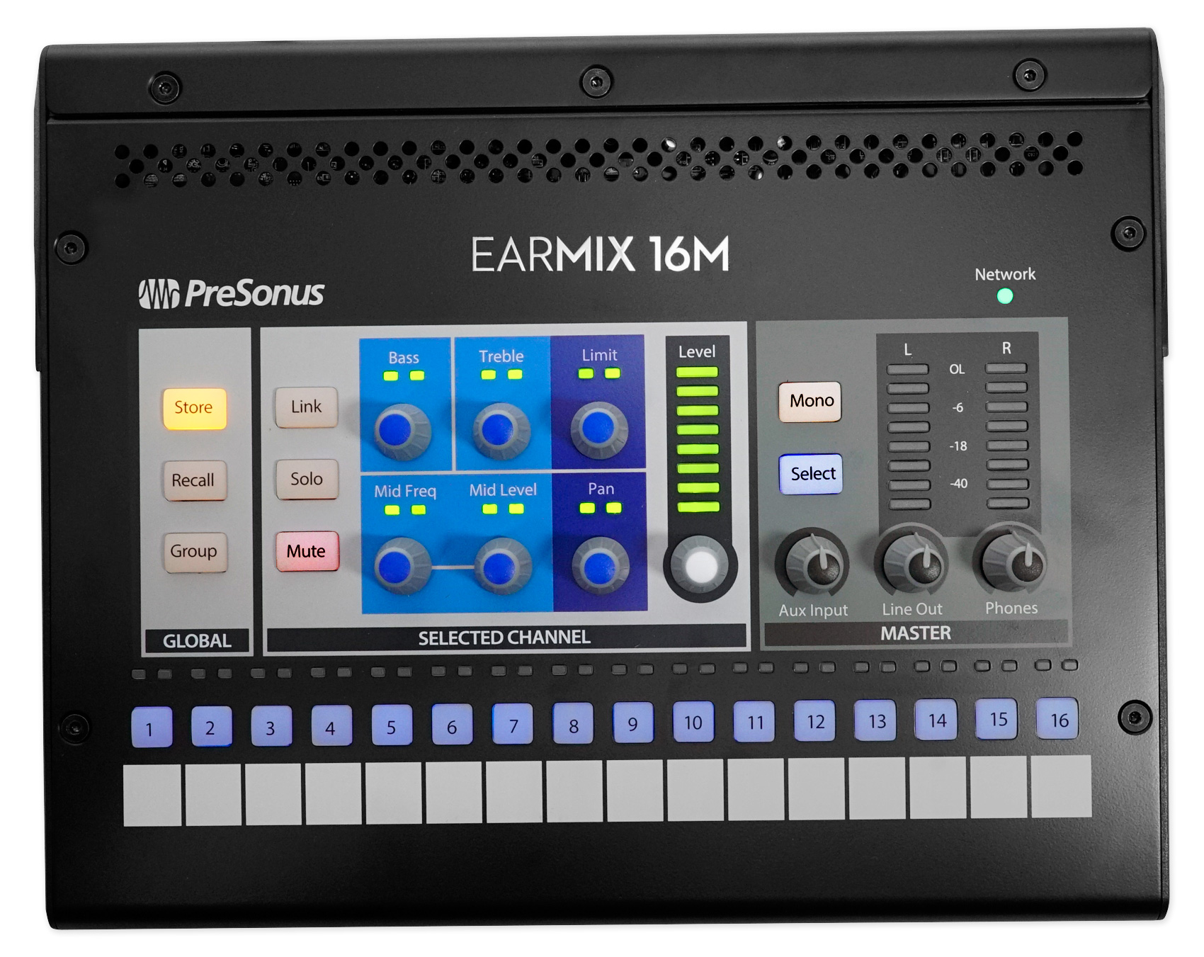 PRESONUS EarMix 16M 16x2 AVB Personal InEar Monitor Mixer+Mackie