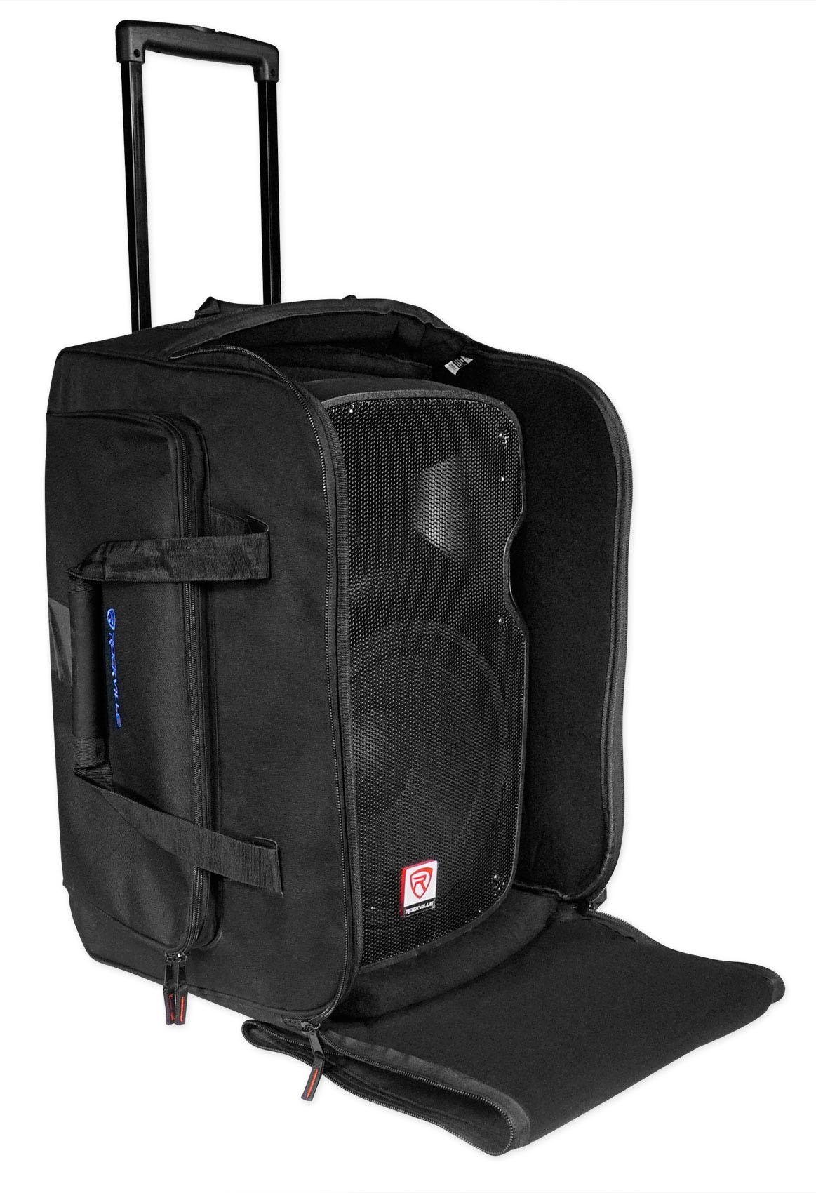Rockville Rolling Travel Case Speaker Bag w/Handle+Wheels For QSC K12.2