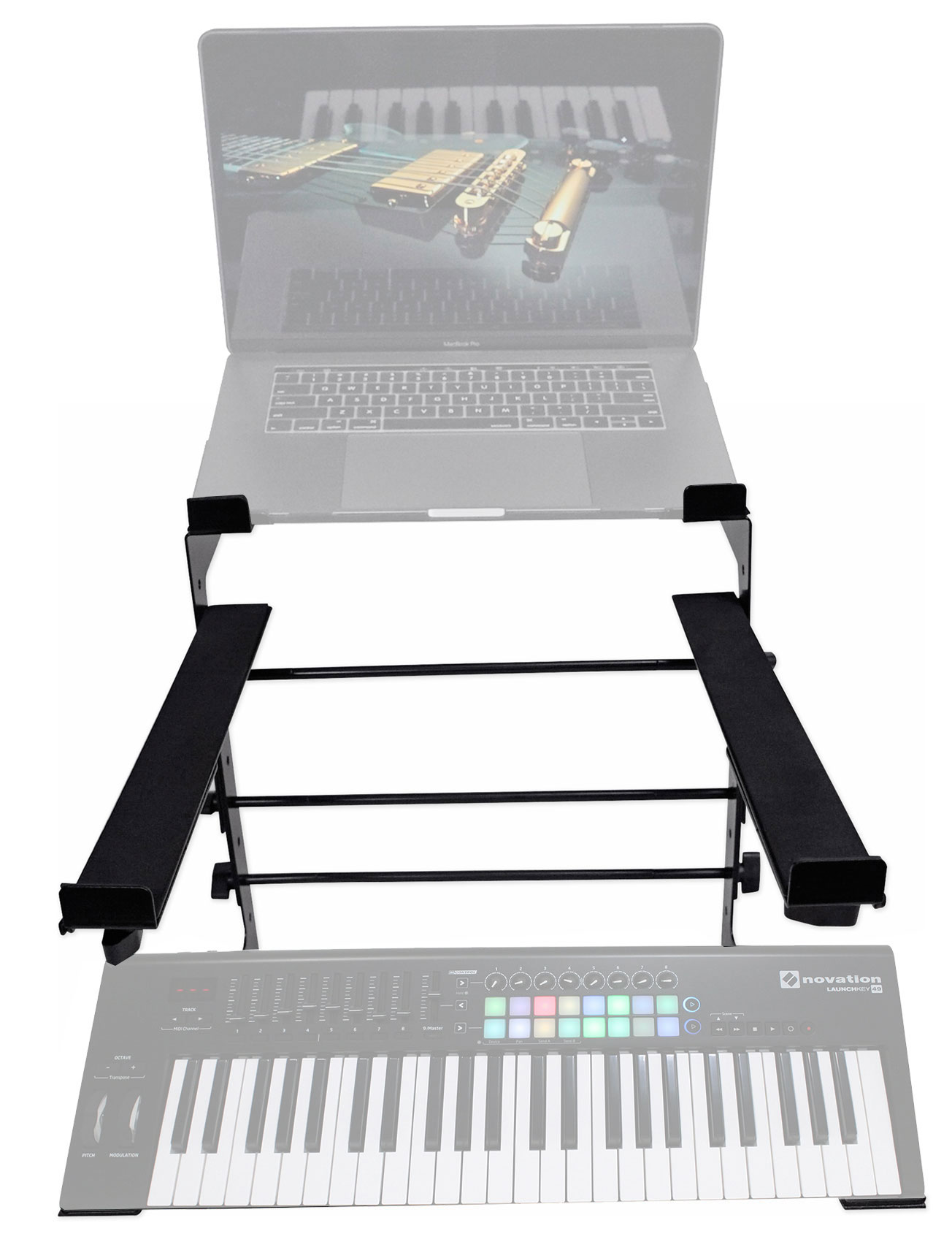 Rockville Dual Shelf Laptop+Controller Stand for Novation