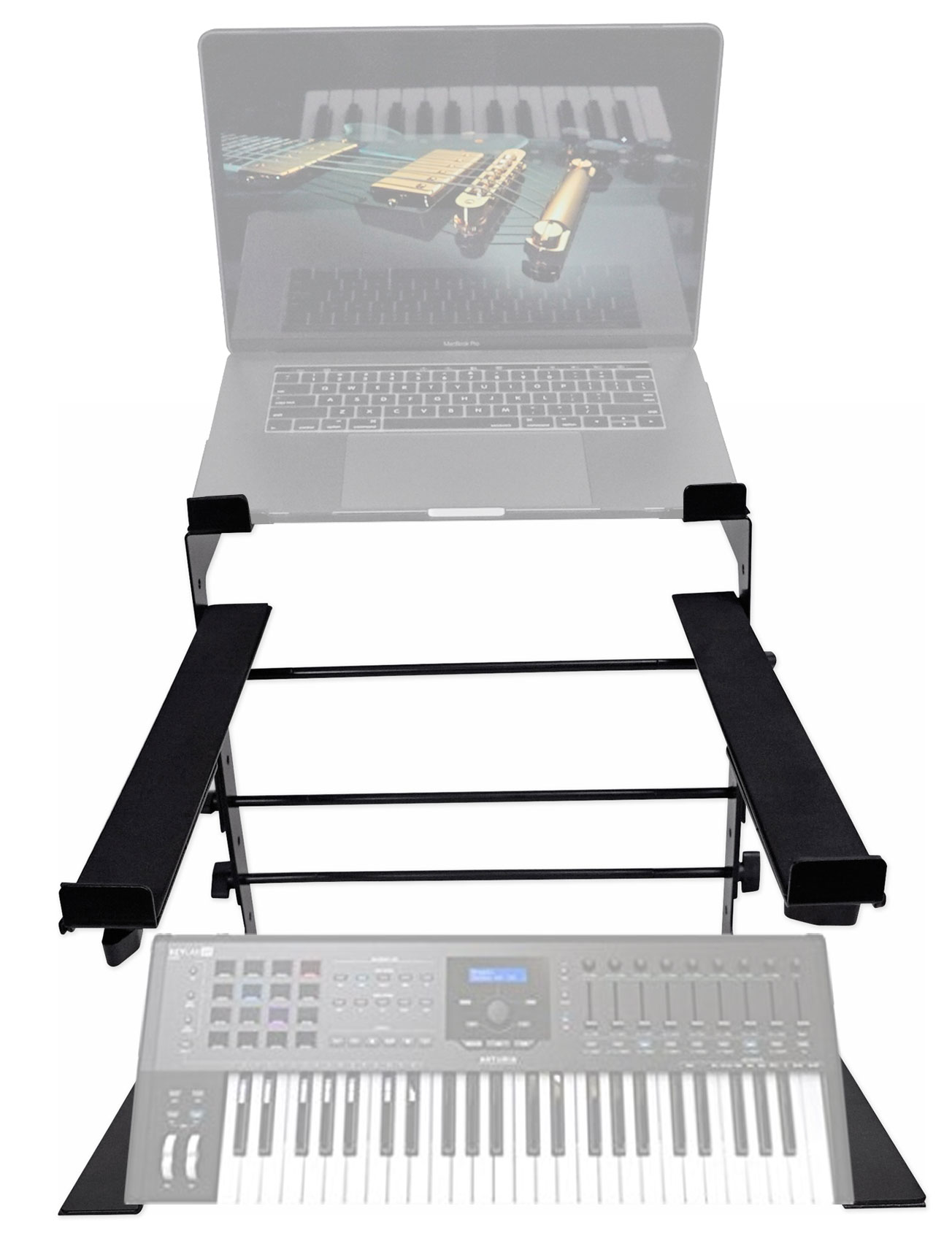 Rockville Dual Shelf Laptop+Controller Stand for Arturia Keylab