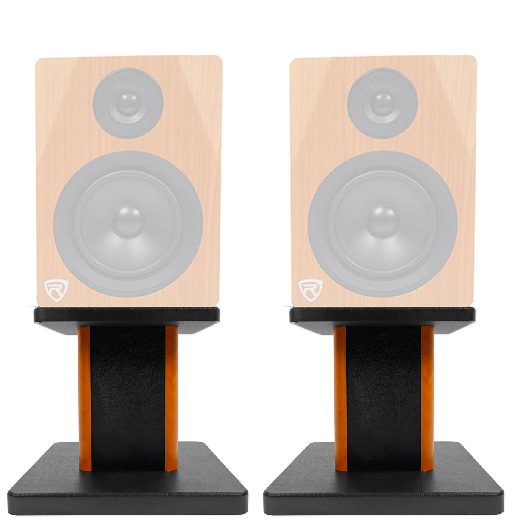 Rockville 8” Wood Studio Monitor Speaker Stands For Rockville