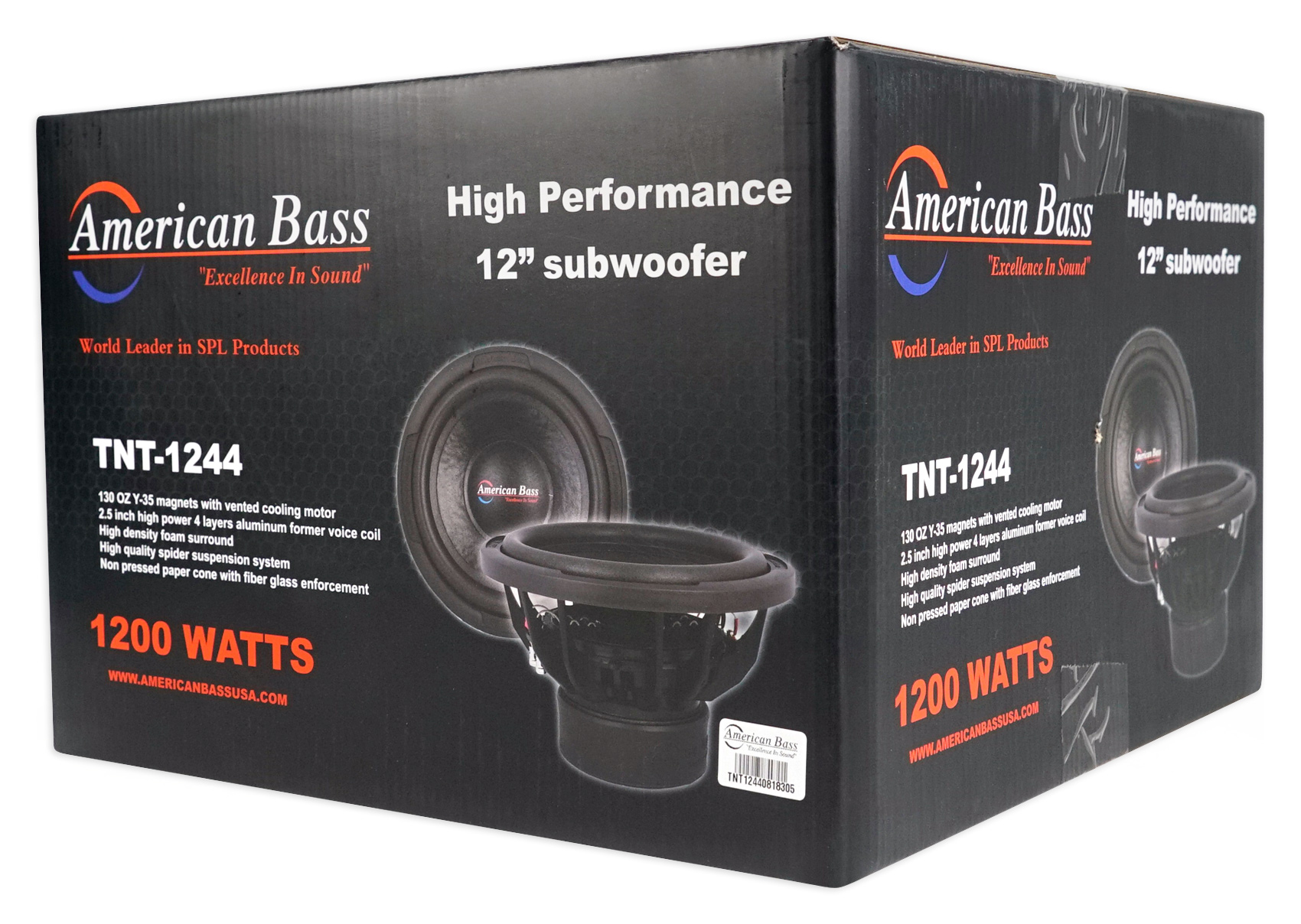 American Bass Tnt 1244 1200w 12 Dvc 4 Ohm Car Subwoofer Sub W Aluminum Basket Ebay 4946