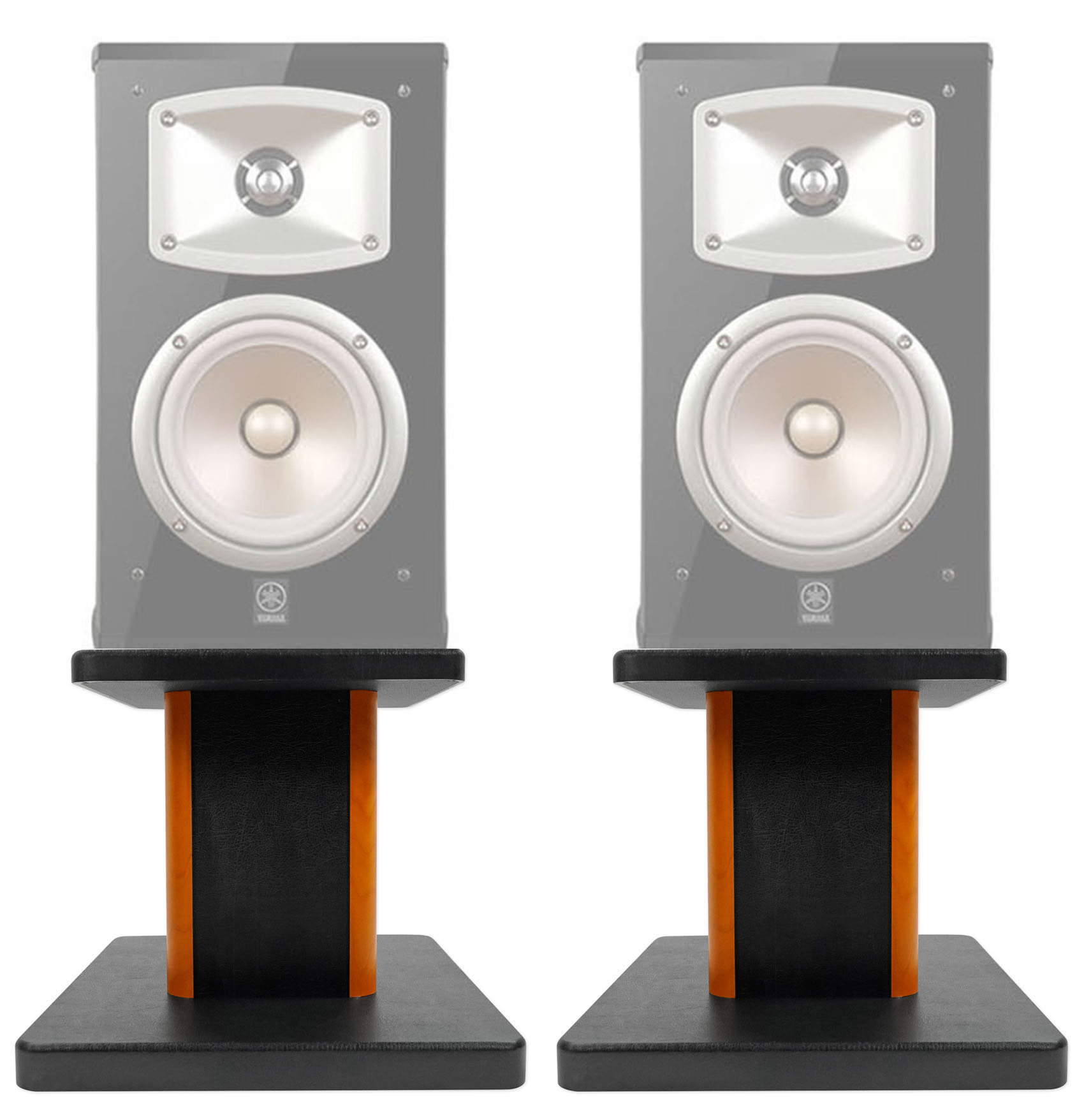 2 8 Wood Bookshelf Speaker Stands For Yamaha Ns 333 Bookshelf