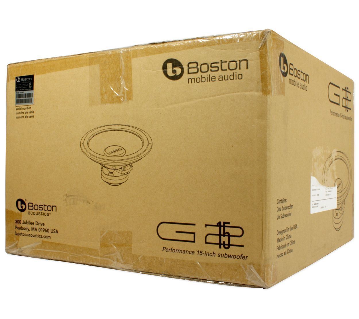 Boston Acoustics G215-4 G2 15" 600 Watt 4 Ohm Car Audio Subwoofer