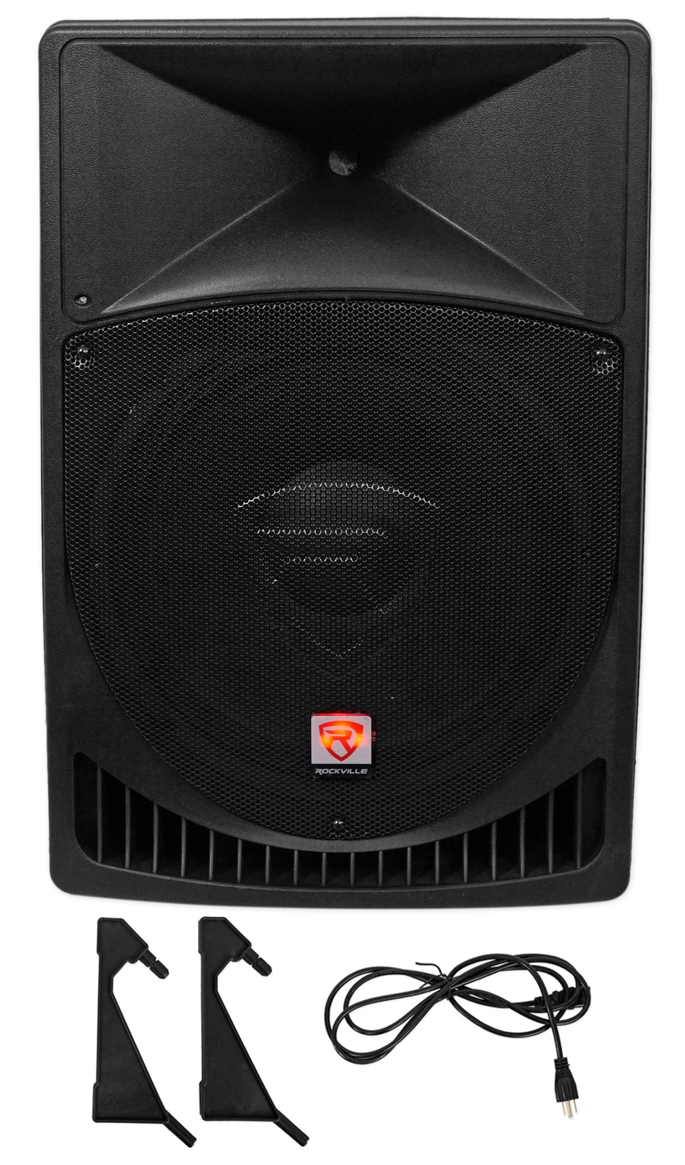 (2) Rockville RPG15 15" Powered 1000 Watt DJ PA Speaker+18" Active