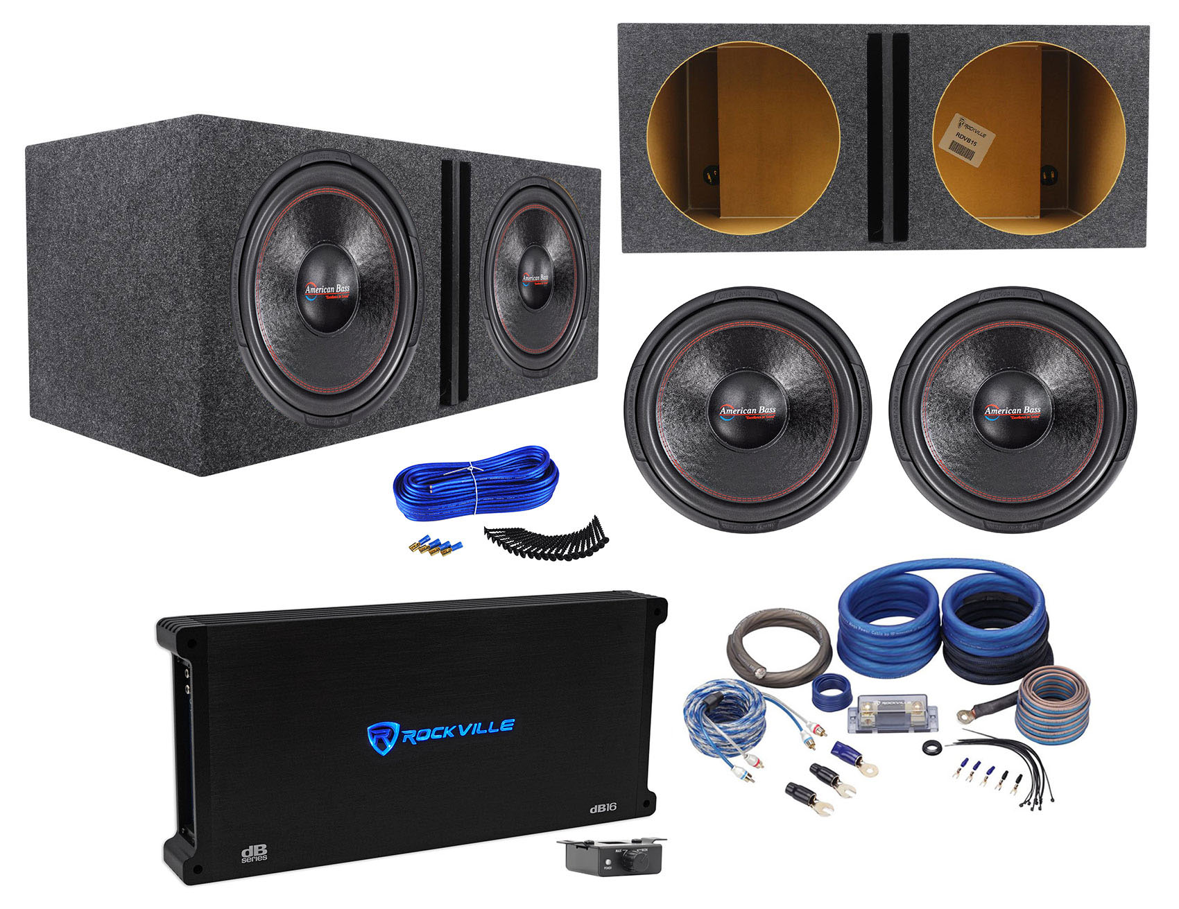 Speaker/Sub. Enclosures Rockville RDVB15 Dual 15 Vented Sub Enclosure