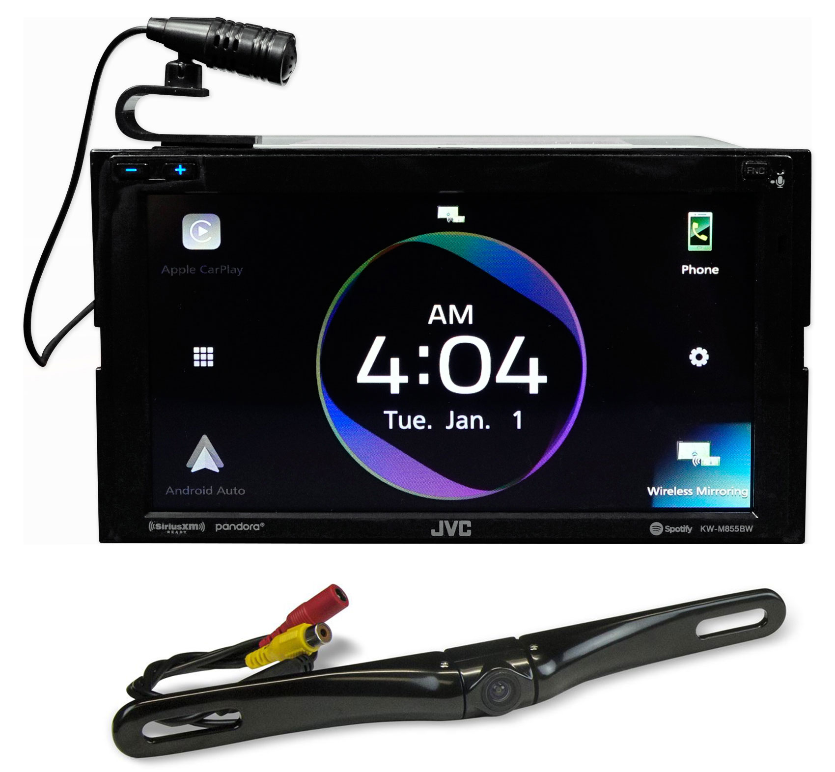 JVC KWM855BW 6.8" Bluetooth Media Receiver w/ Wireless Carplay
