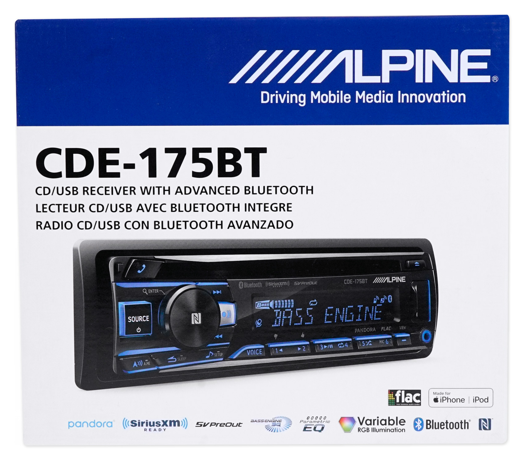ALPINE Bluetooth CD Player USB/AUX SiriusXM For 1986-1996 Ford Bronco