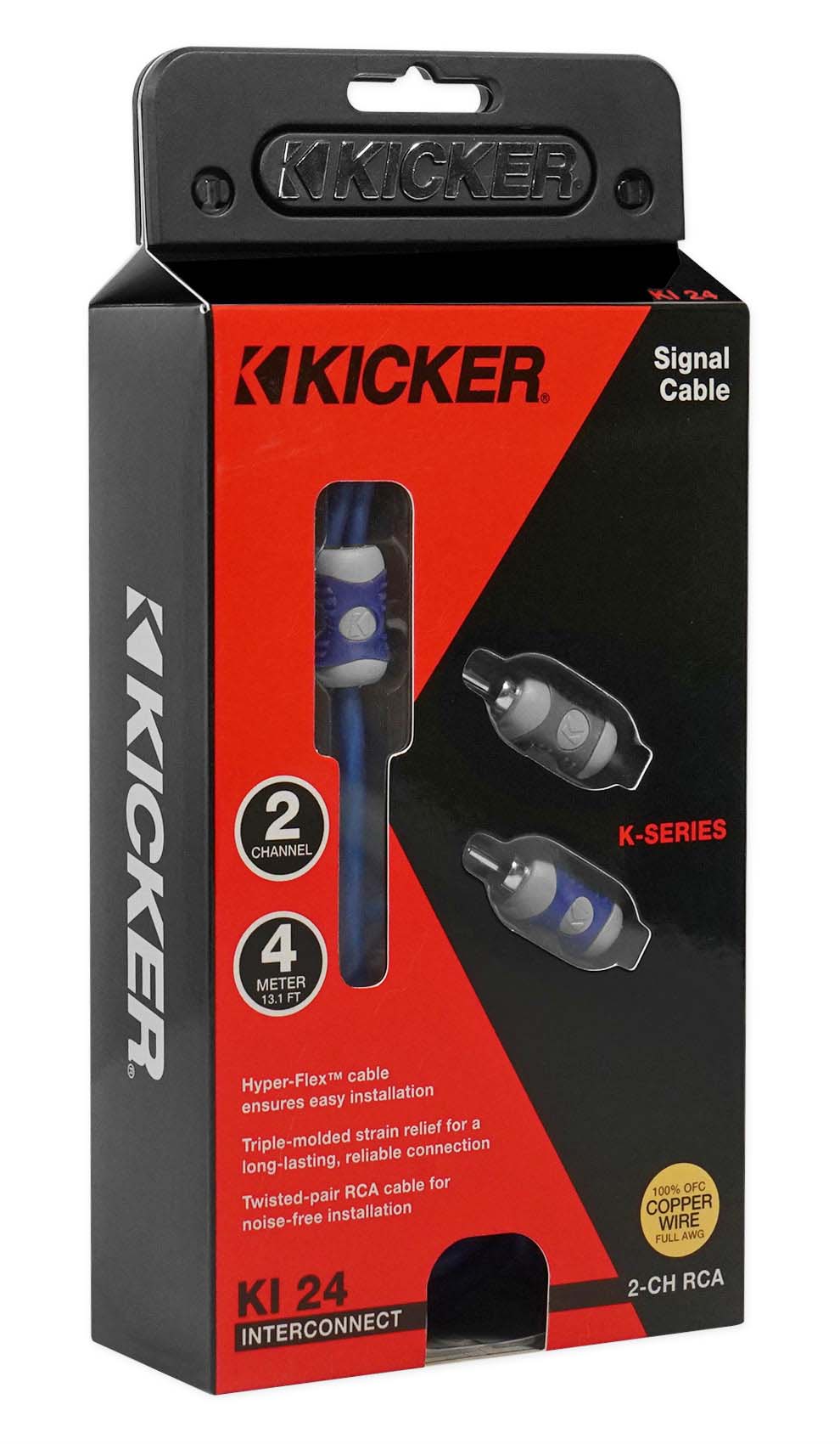 KICKER 46KI24 12 ft. 2Channel RCA Cable 4 Meter (13 Feet, 10 Inches
