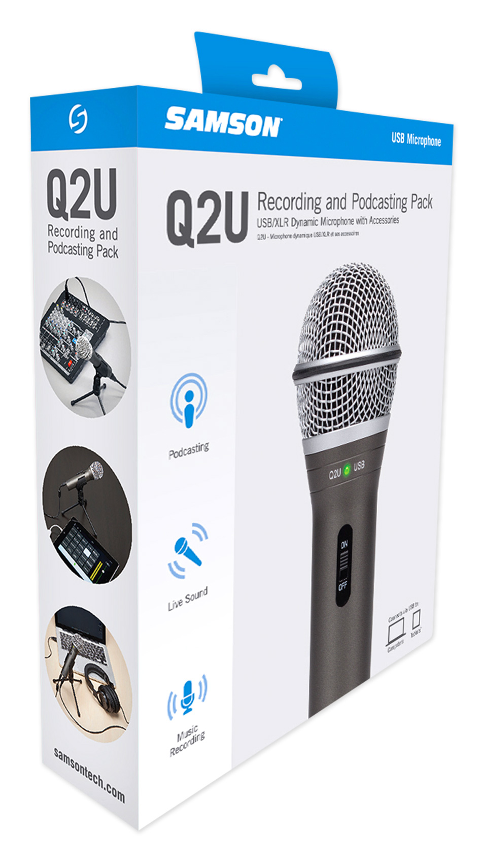 Samson Q2U Dynamic USB Handheld Microphone For Recording and Podcast
