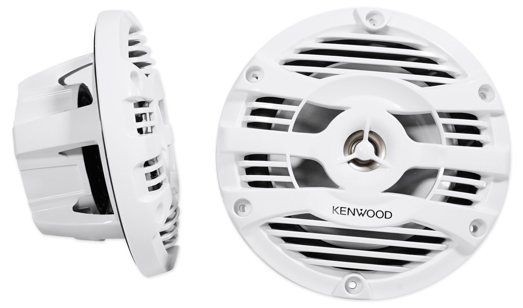 Pair Kenwood KFC1653MRW 6.5" 300 Watt Waterproof Marine Boat Speakers