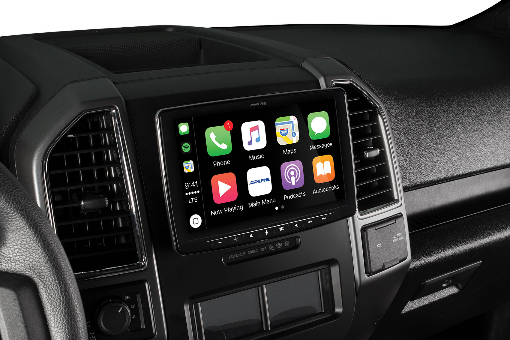 Alpine 9” Digital Media Bluetooth Receiver w/ CarPlay For