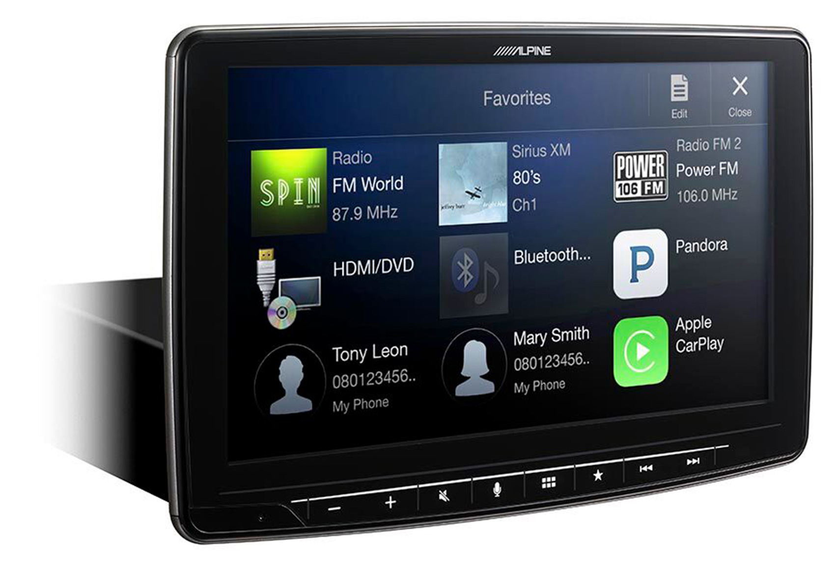 Alpine 9” Media Bluetooth Receiver w/ CarPlay For 2012