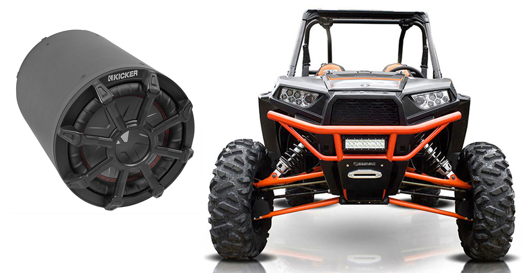 KICKER 45CWTB84 TB 8/" 600w Subwoofer+Enclosure+8/" Tower Speakers 4 RZR//ATV//UTV
