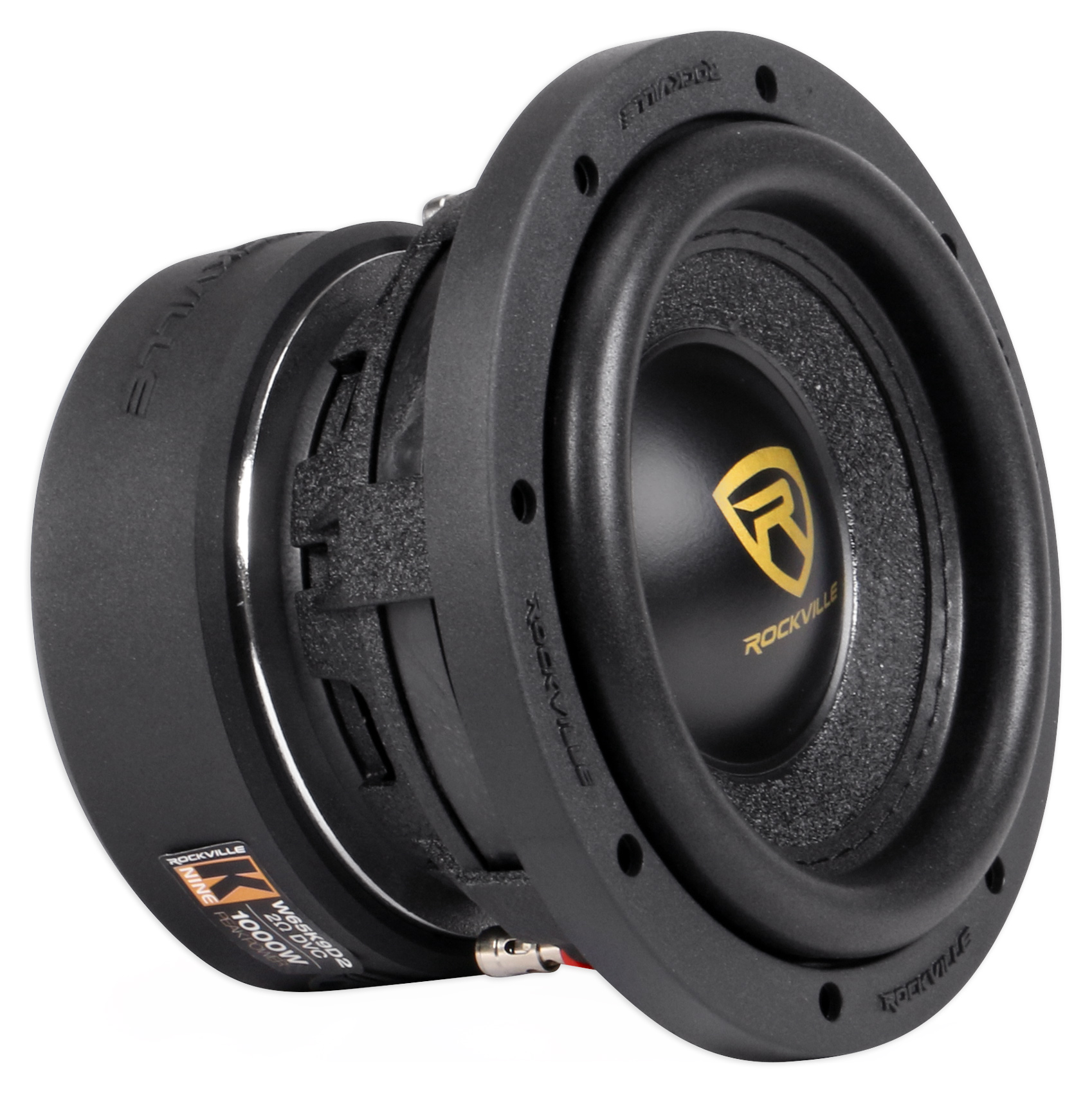 Rockville W65K9D2 6.5" 1000 Watt Car Audio Subwoofer+Mono Amplifier+Amp