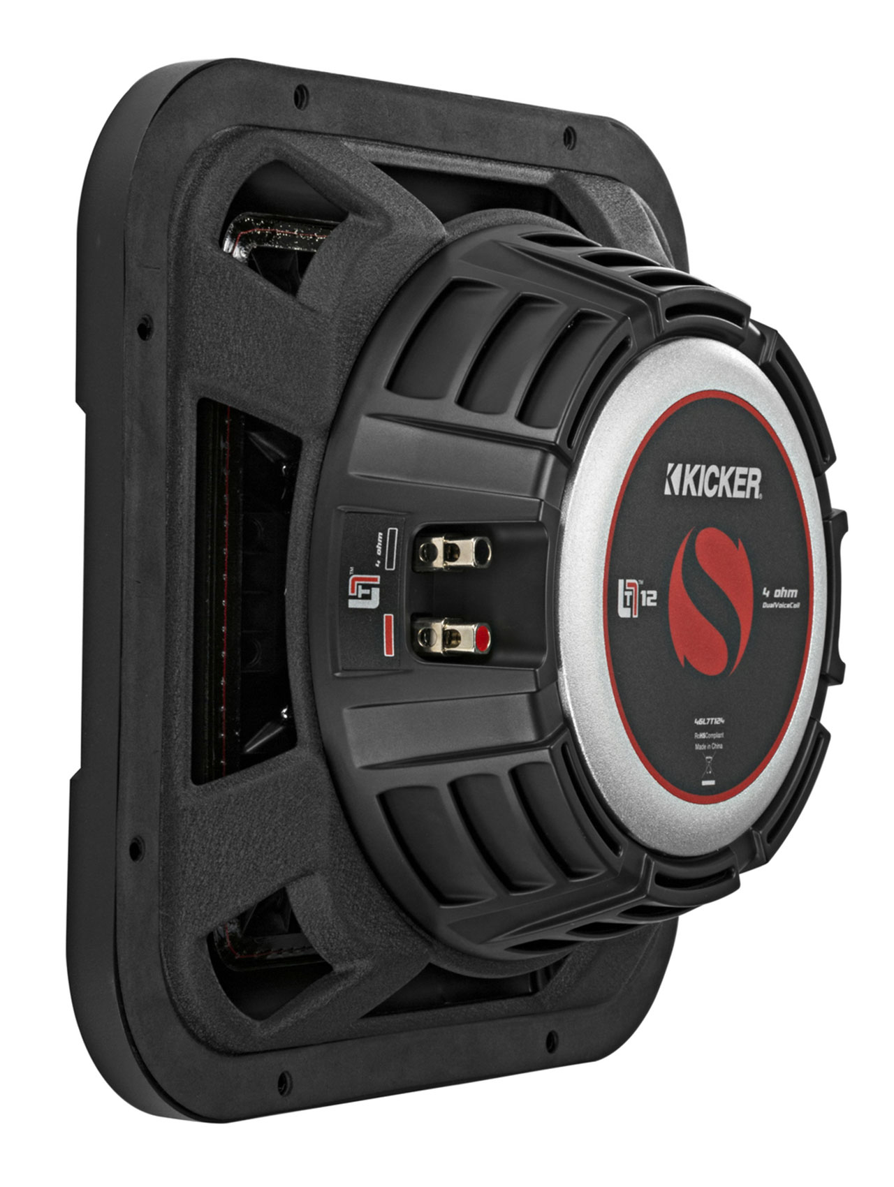 KICKER 46L7T124 12" 1200 Watt L7T Car Subwoofer, Solo ...