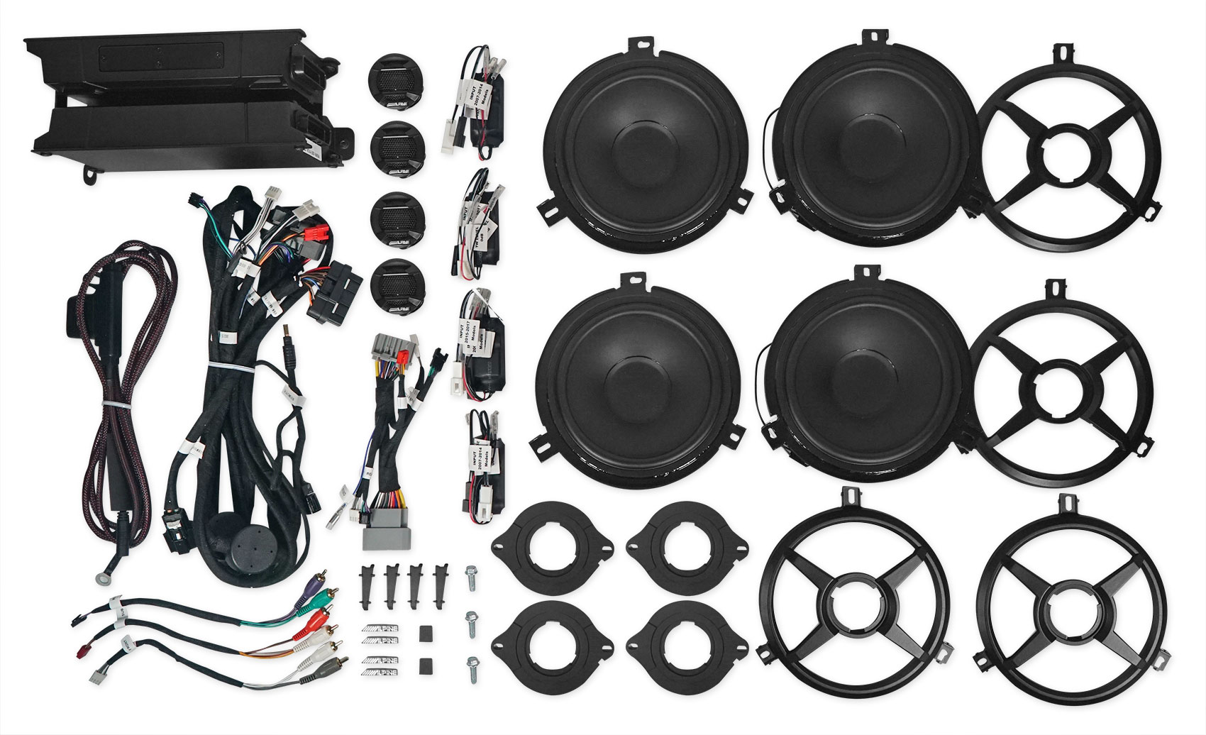 ALPINE PSS22WRA 4) Speaker+Sub+2) Amps For 20112018 Jeep Wrangler JK