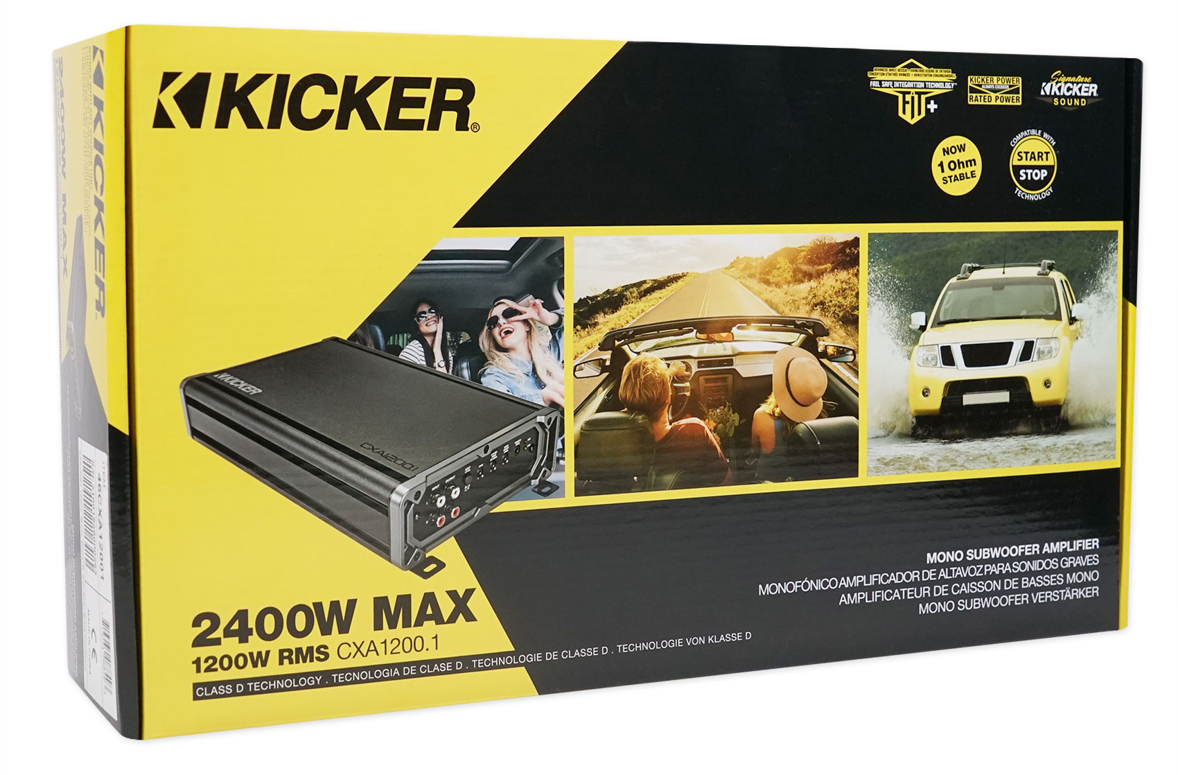 KICKER 46CXA12001 CXA1200.1 1200w RMS Mono Class D Car Amplifier Amp