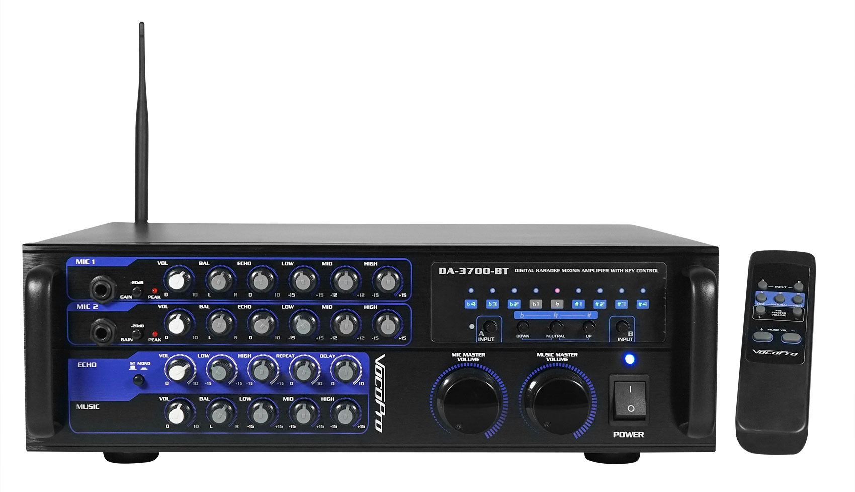 VOCOPRO DA3700BT 200w Digital Karaoke Mixer Amplifier w/ Bluetooth+(2