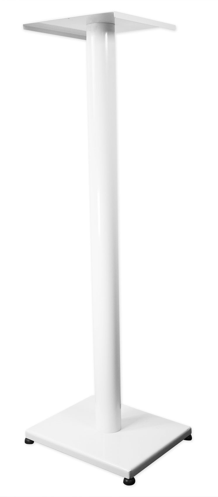 Pair 37” Steel White Stands For KEF Q350 Bookshelf Speakers Robust