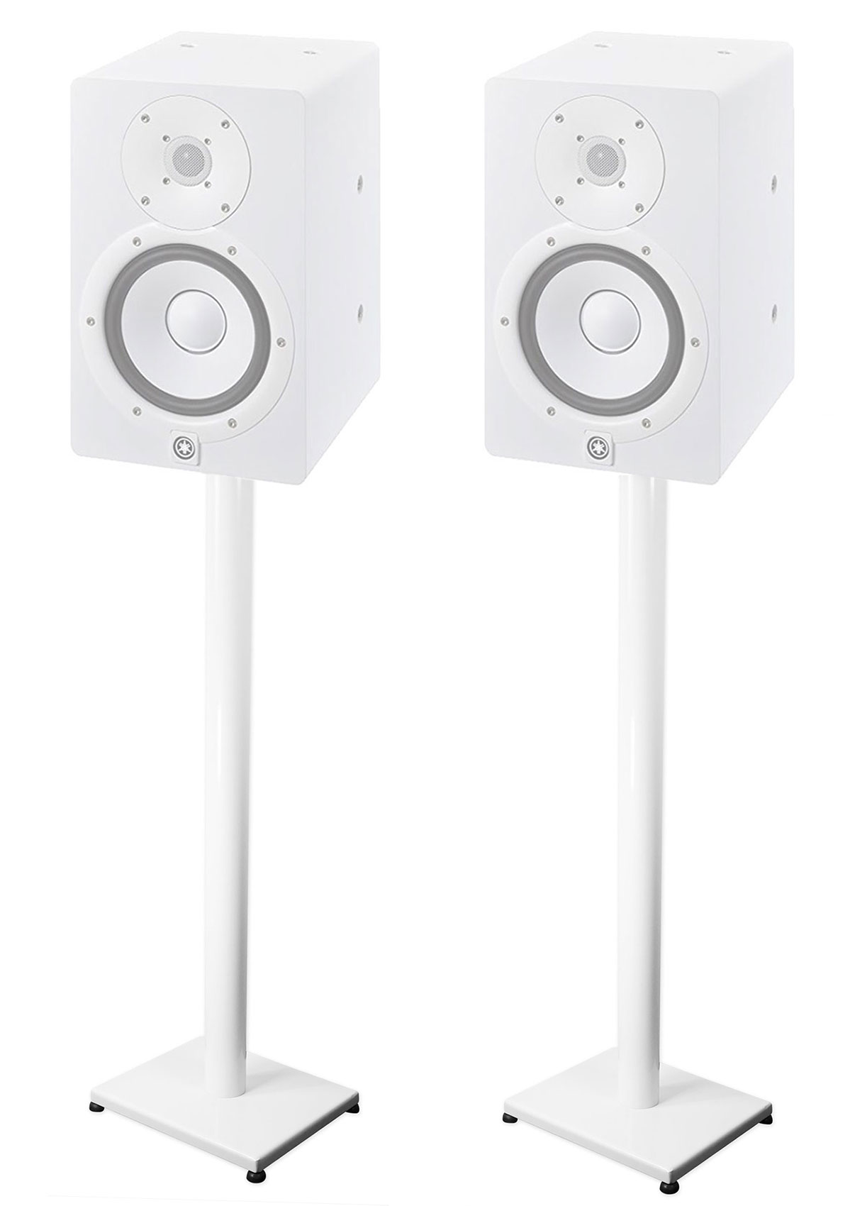 Pair 37” Steel White Stands For Yamaha HS7 Studio Monitors eBay