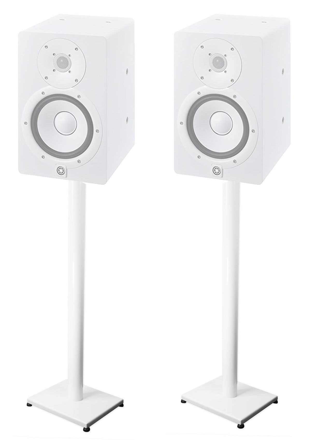 Pair 37” Steel White Stands For Yamaha HS5 Studio Monitors eBay