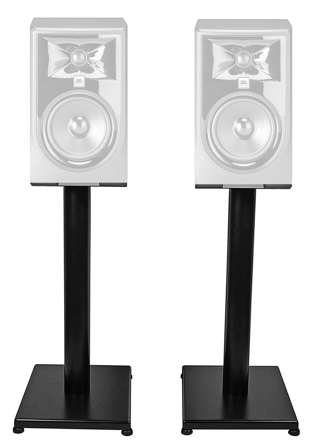Pair 21” Black Steel Studio Monitor Speaker Stands For JBL 305P MKII