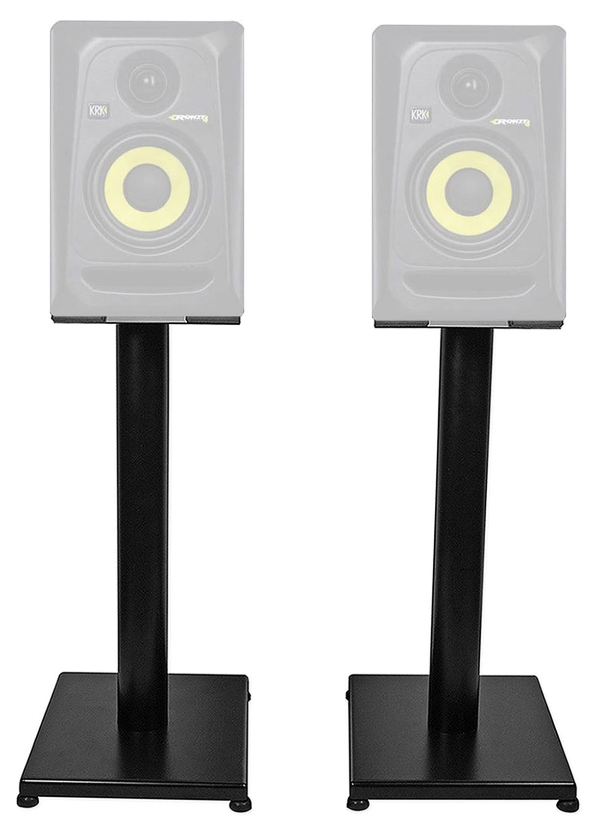 Pair 21” Black Steel Studio Monitor Speaker Stands For KRK ROKIT 6 G3