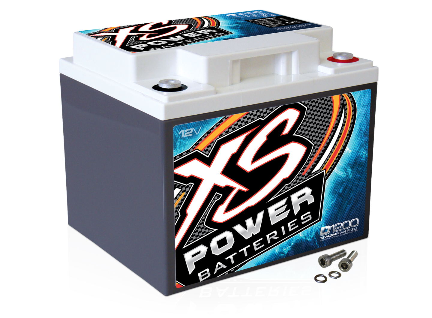 XS Power D1200 2600 Amp AGM Power Cell Car Audio Battery + Terminal