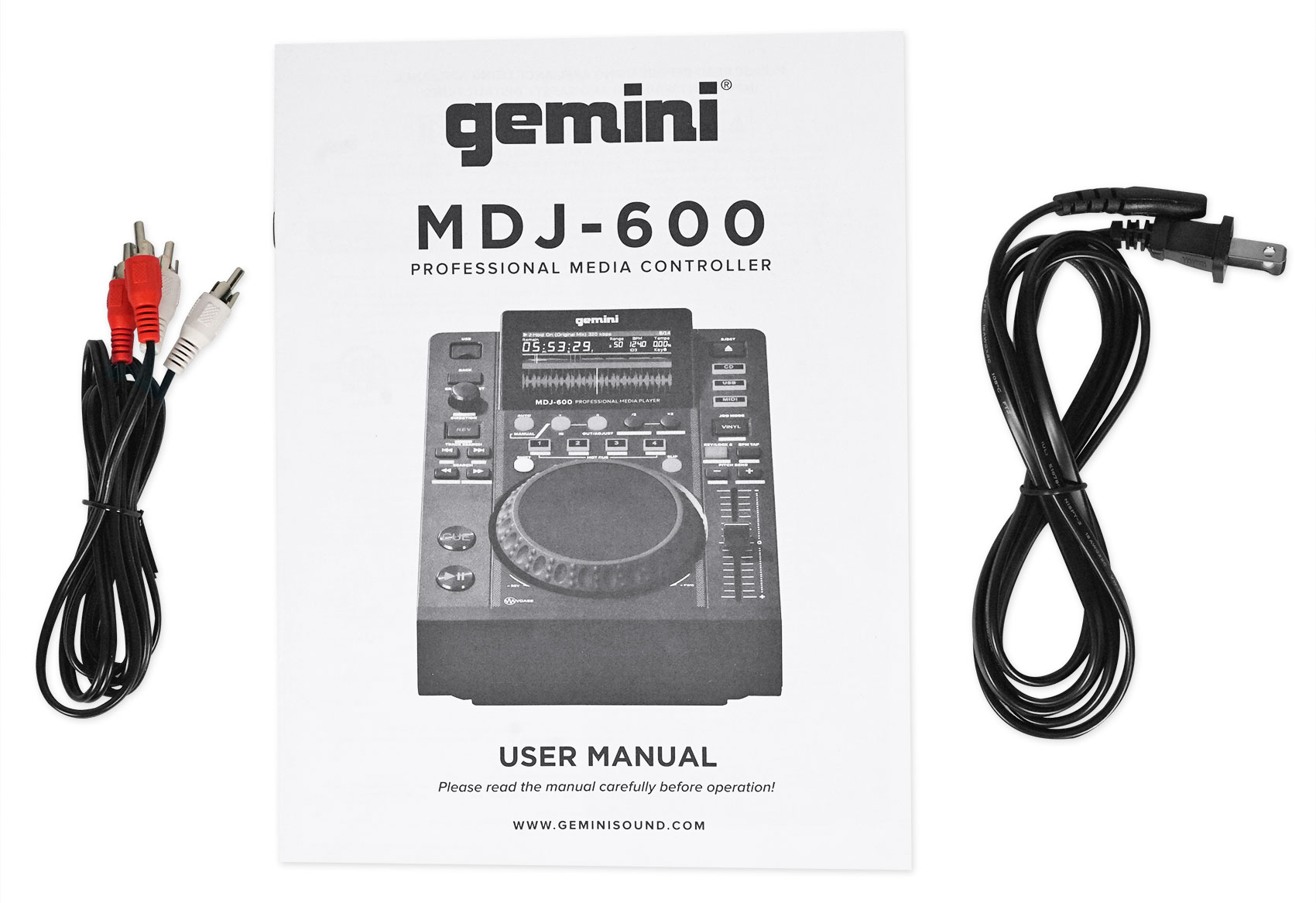 Gemini MDJ-600 Single Tabletop USB/CD Media Player DJ MIDI
