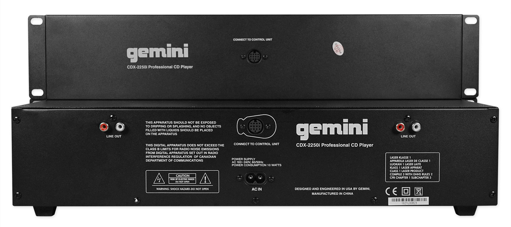 Gemini CDX2250i DJ Dual Two Deck CD/MP3 Media Player+Dual Wireless