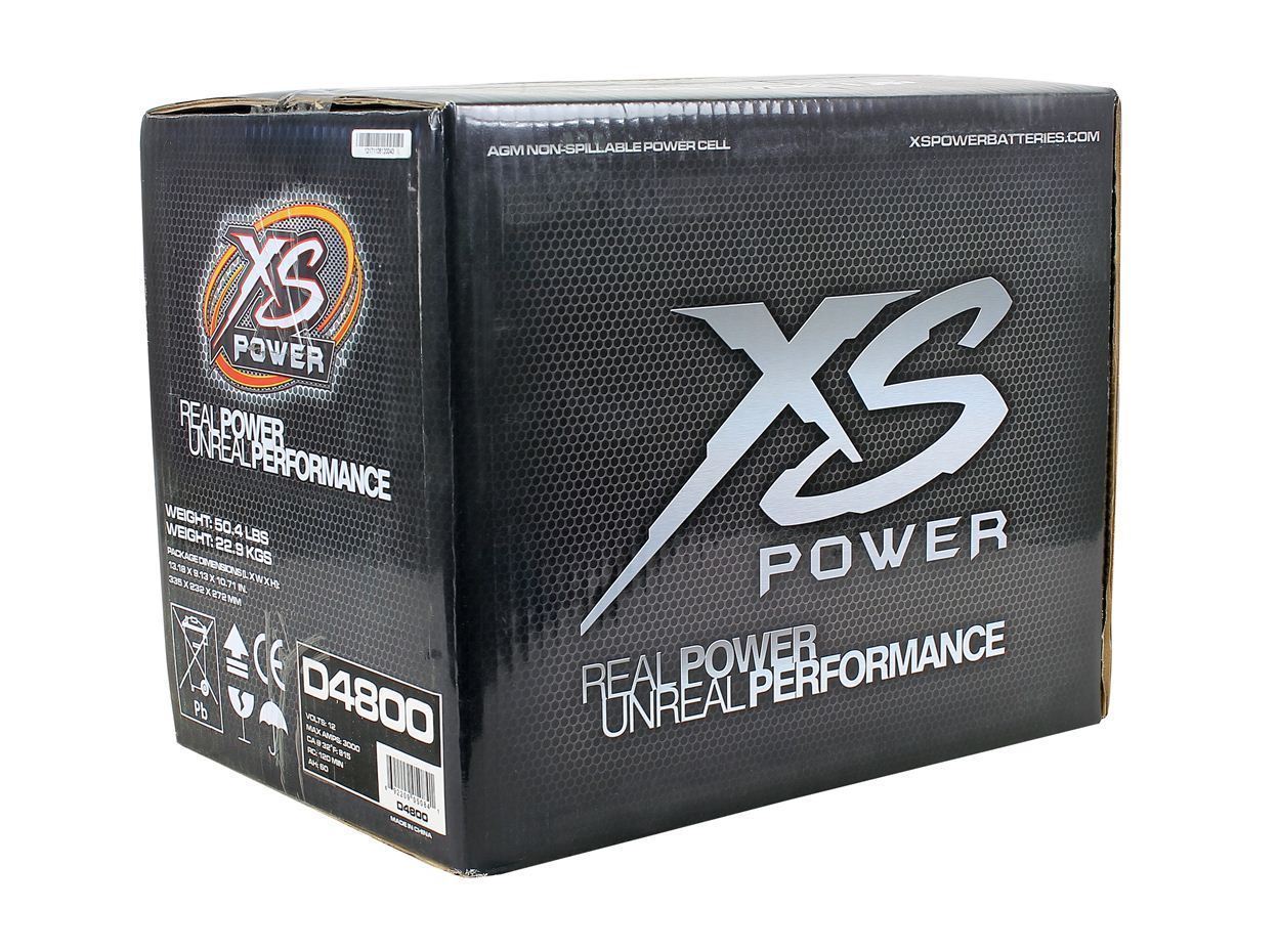 XS Power D4800 3000 Amp 12V Group 48 Power Cell Car Audio AGM Battery