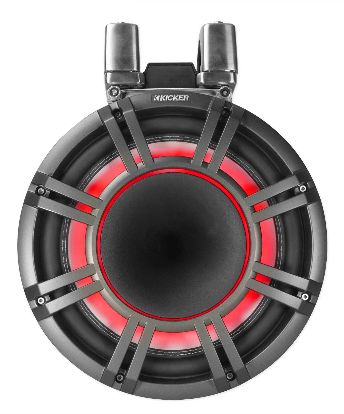 Pair KICKER KMTC9 HLCD 9" 600w HornLoaded LED Wakeboard Tower Speakers