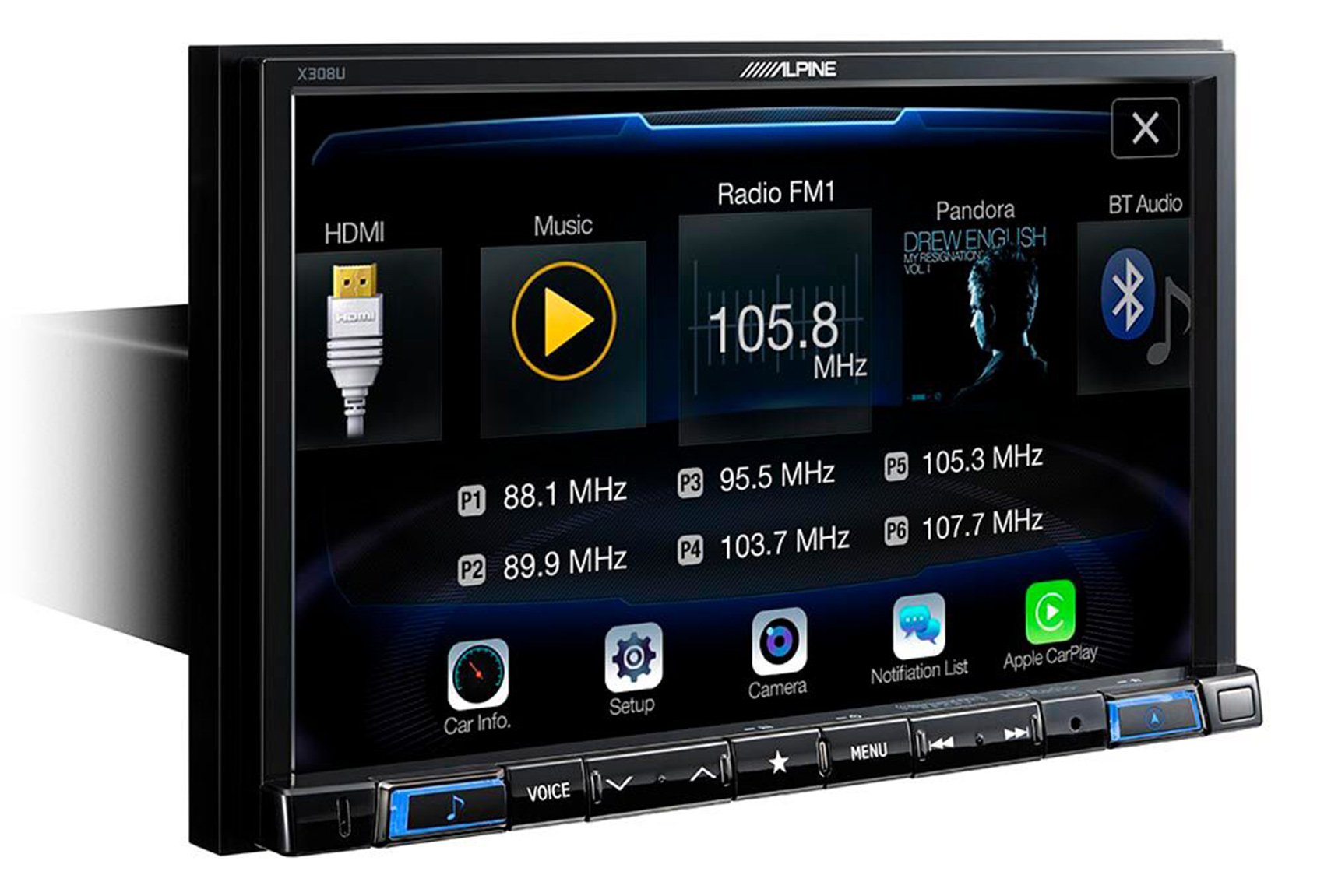 Alpine X308U 8” In-Dash Bluetooth CarPlay Android Navigation GPS Car ...