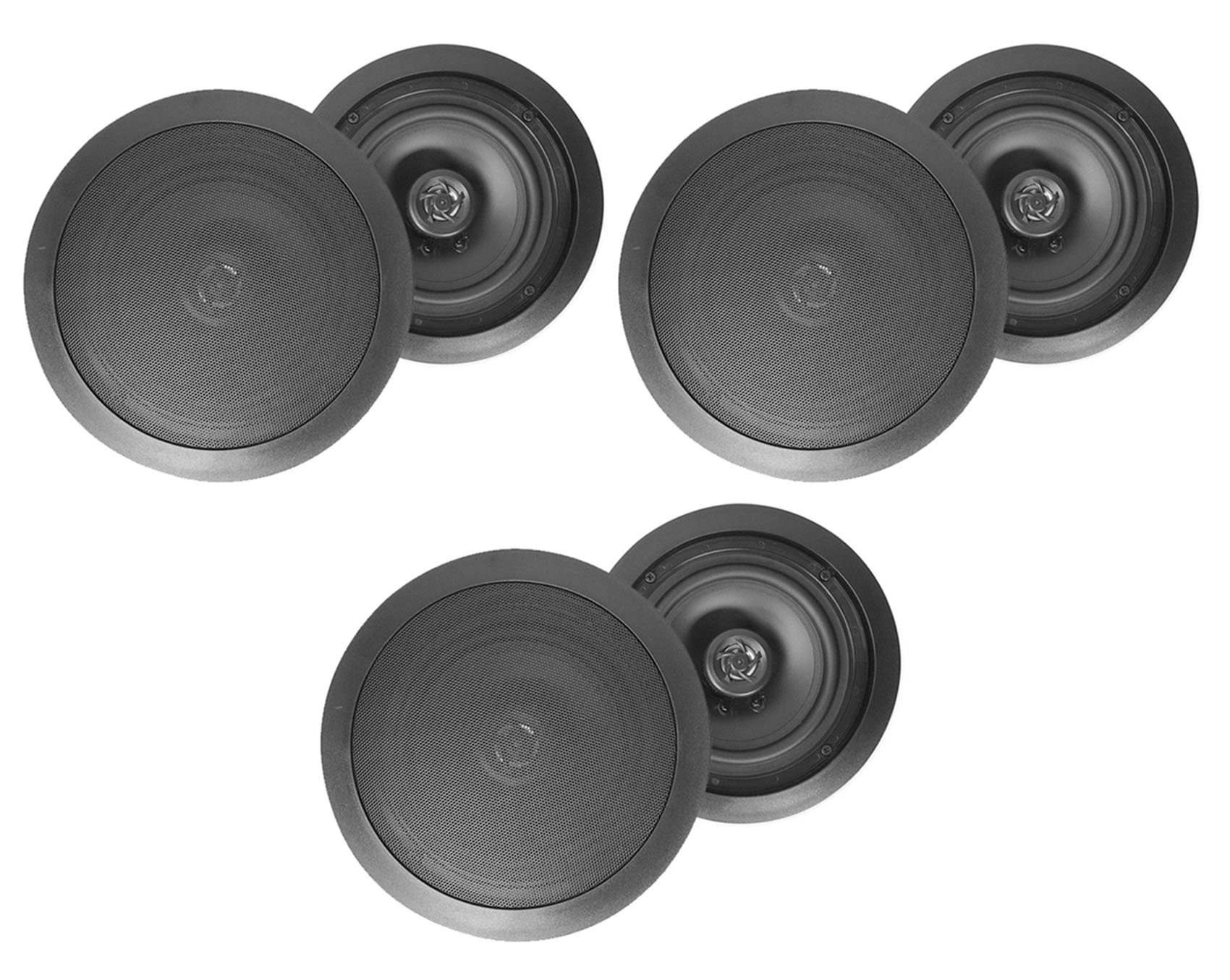 6 Rockville Hc85 8 Inch 700 Watt Black In Ceiling Home Theater