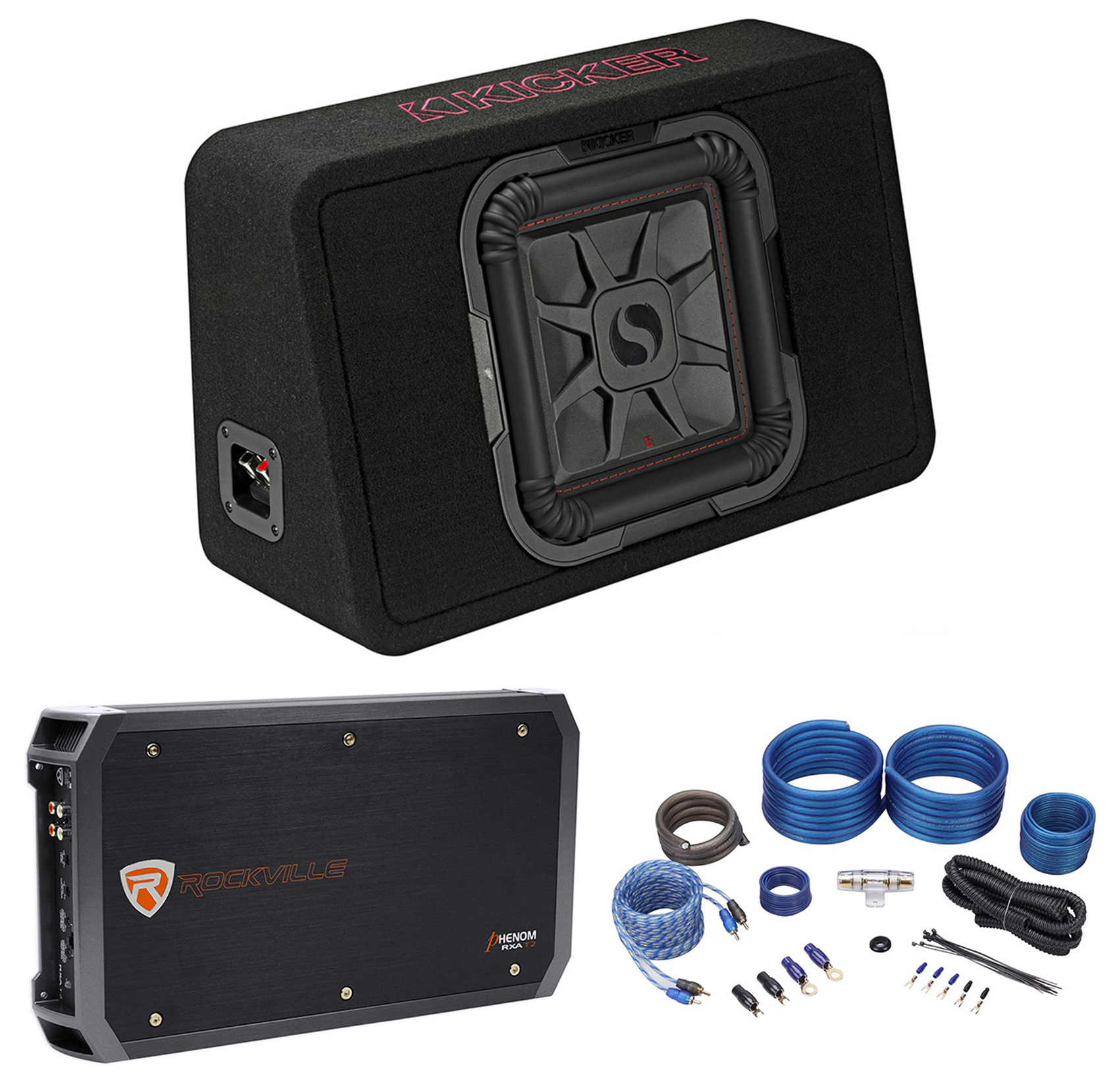 KICKER 46TL7T104 L7T 10" 500w Car Subwoofer Solo-Baric Sub in Slim Box