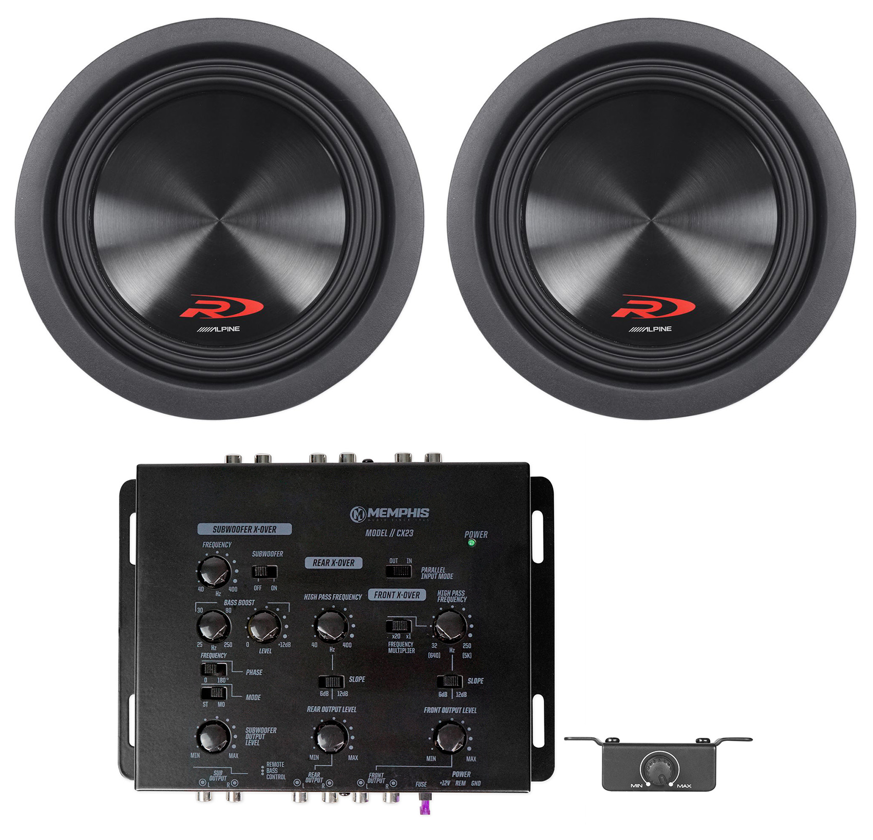 ALPINE 1000W 8/" Type-R Series Dual 2 ohm Car Subwoofers Pair SWR-8D2 2