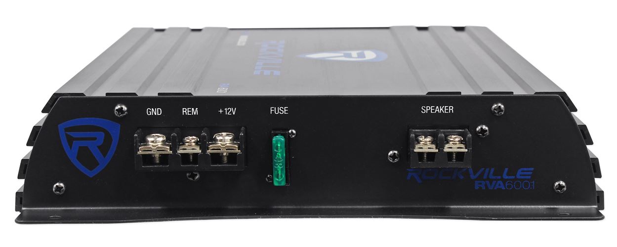 Rockville RV12.2B 1200w Dual 12" Car Subwoofer Enclosure+Mono Amplifier