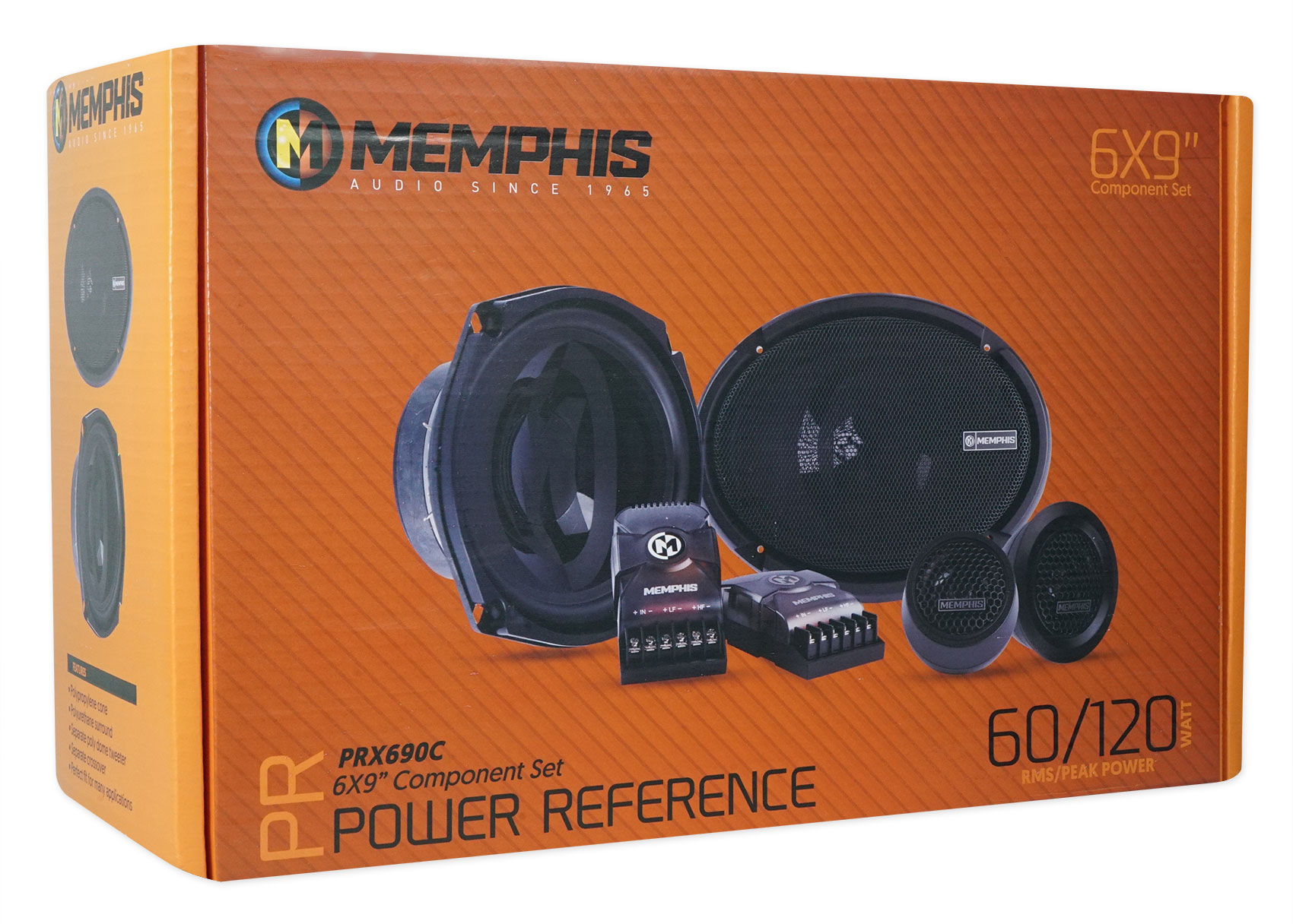 2) Pairs Memphis Audio PRX690C 6x9" 120 Watt Car Component Speakers w